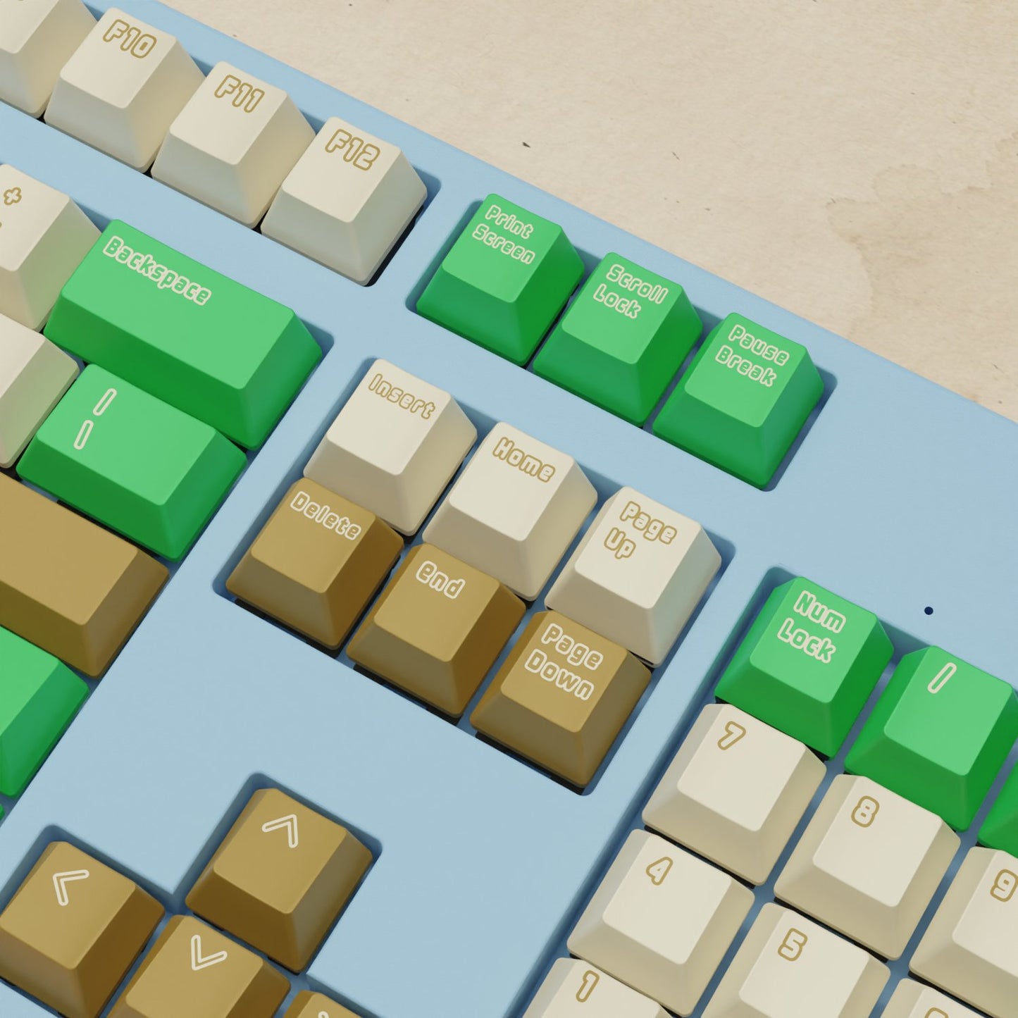 Alpha 108 - 100% Creamy Green Mechanical Keyboard - Goblintechkeys