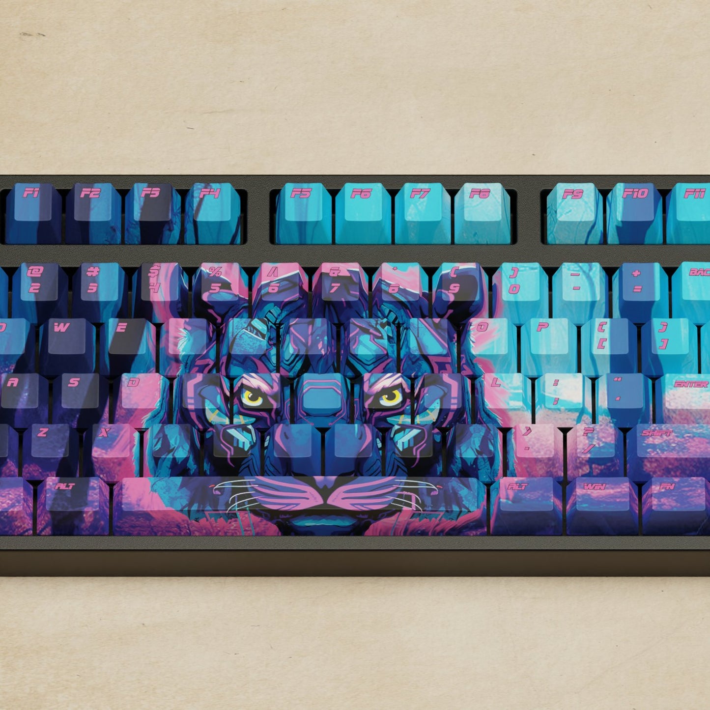Alpha 108 - 100% Cyber Tiger Mechanical Keyboard - Goblintechkeys