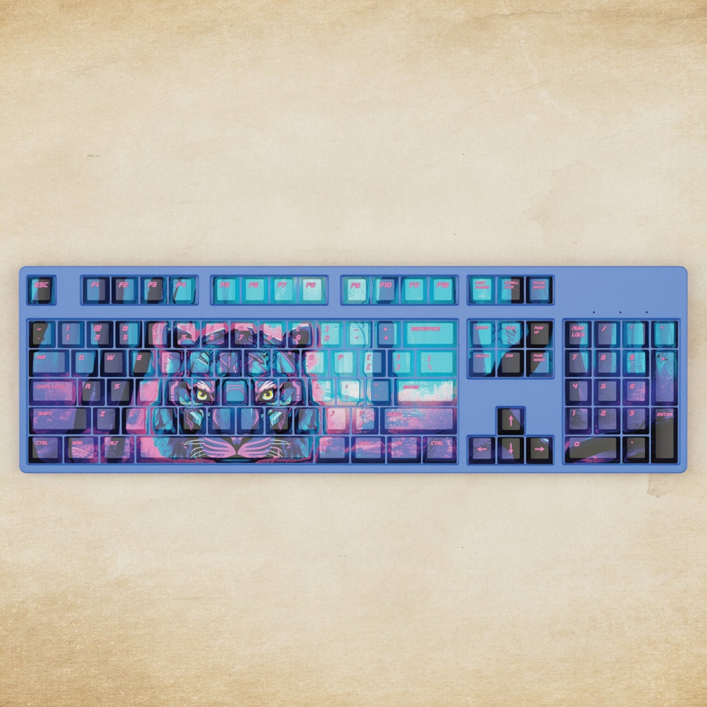 Alpha 108 - 100% Cyber Tiger Mechanical Keyboard - Goblintechkeys