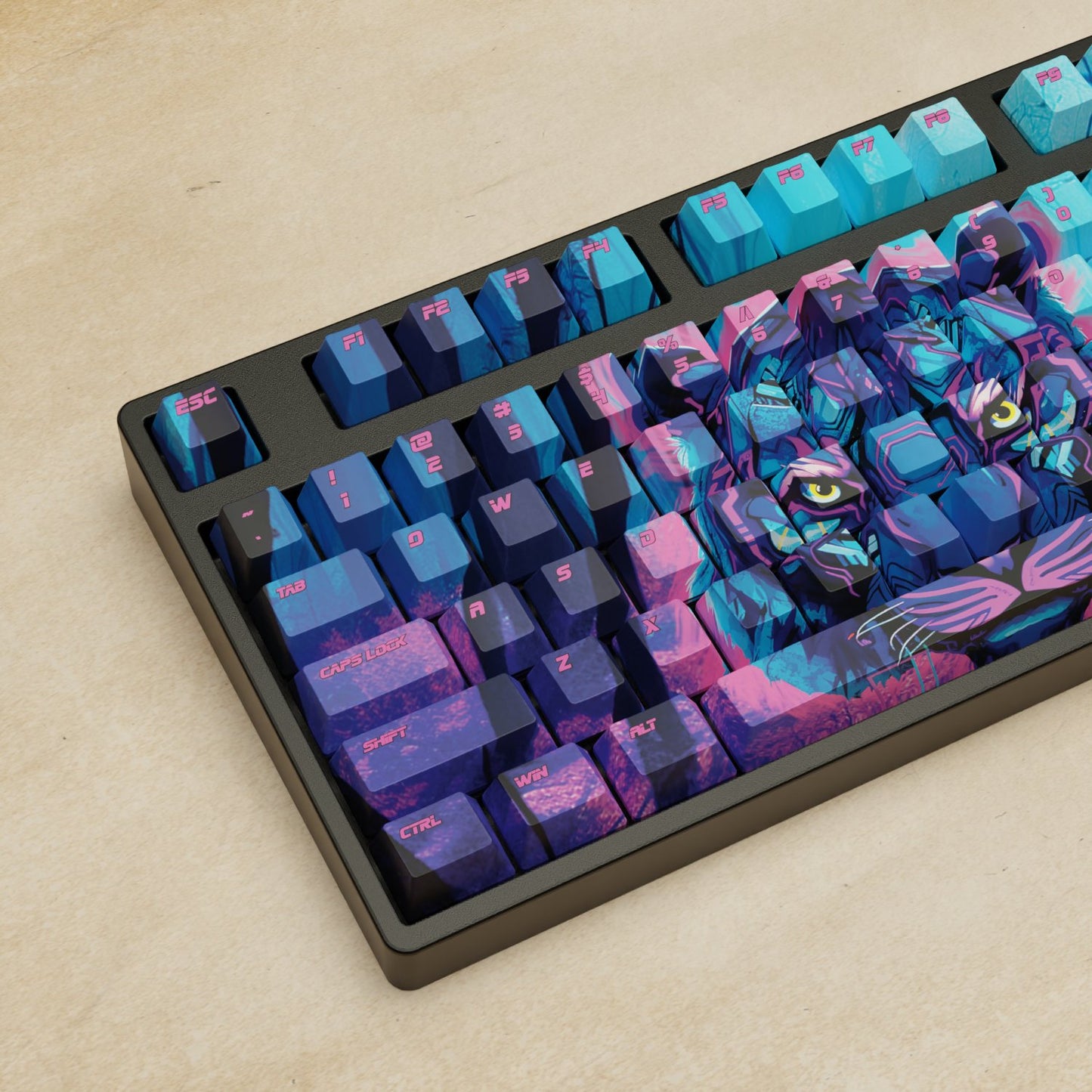 Alpha 108 - 100% Cyber Tiger Mechanical Keyboard - Goblintechkeys