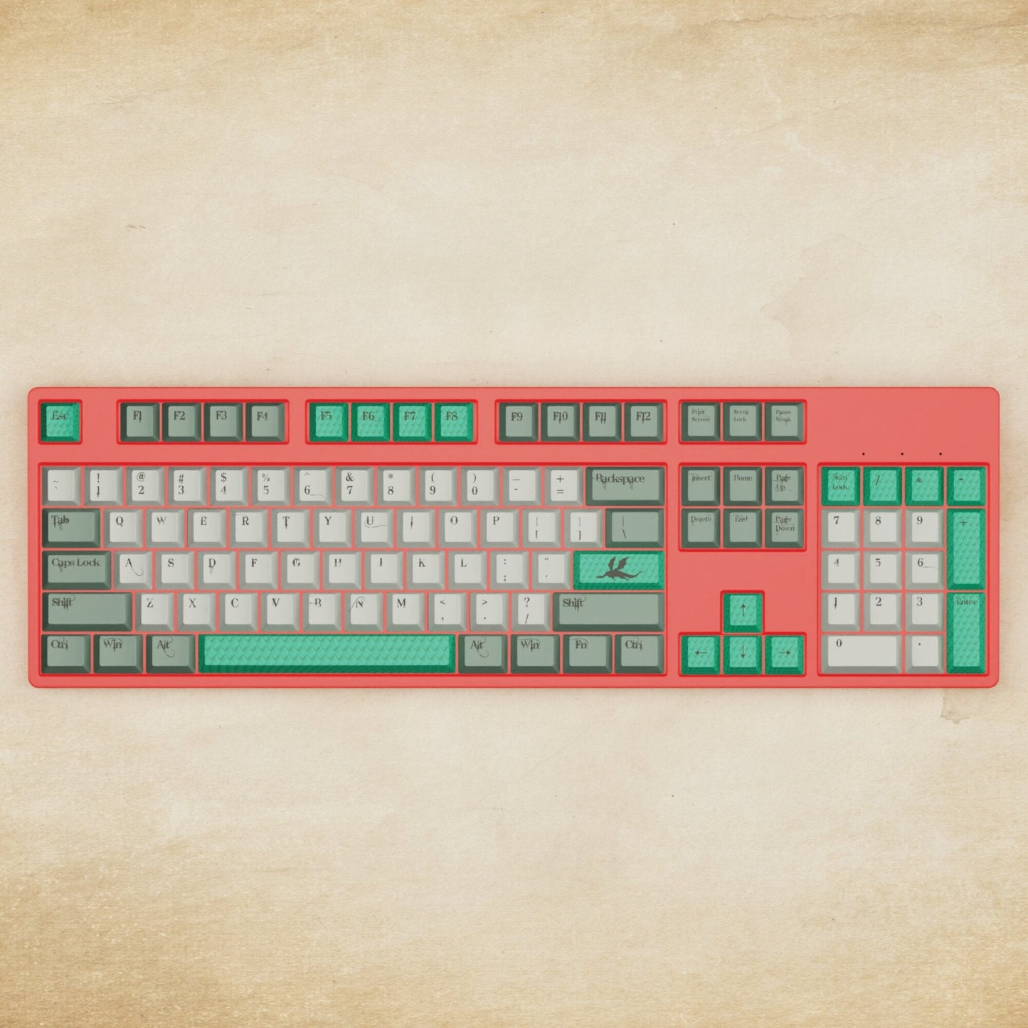 Alpha 108 - 100% Dragon Scale Mechanical Keyboard - Goblintechkeys