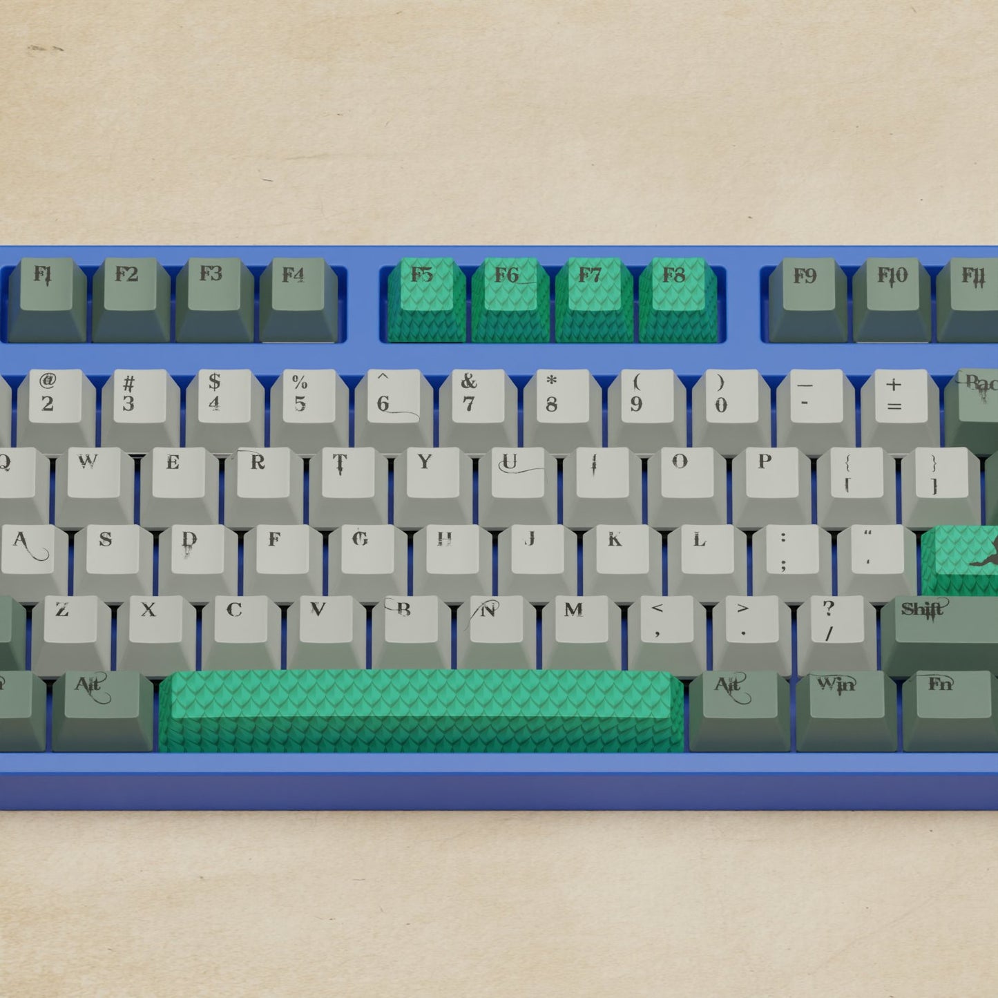 Alpha 108 - 100% Dragon Scale Mechanical Keyboard - Goblintechkeys