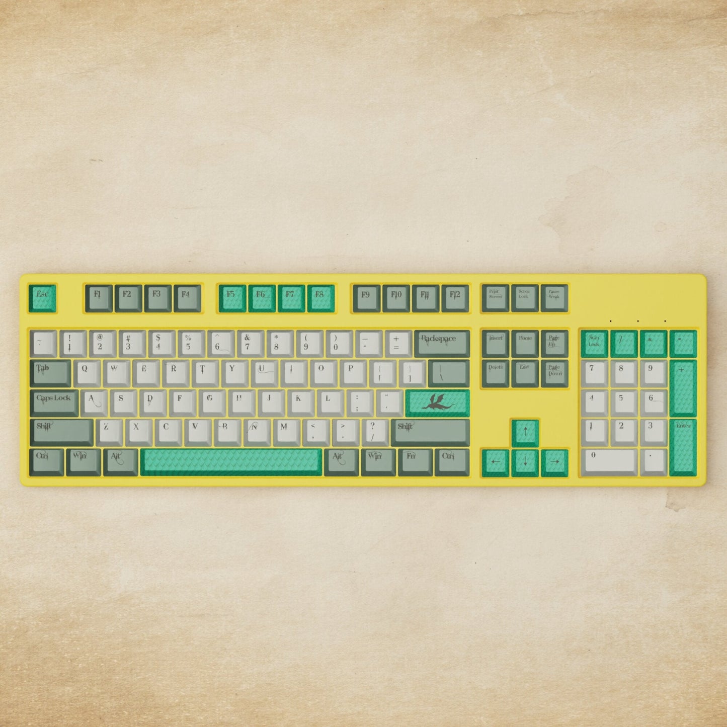 Alpha 108 - 100% Dragon Scale Mechanical Keyboard - Goblintechkeys