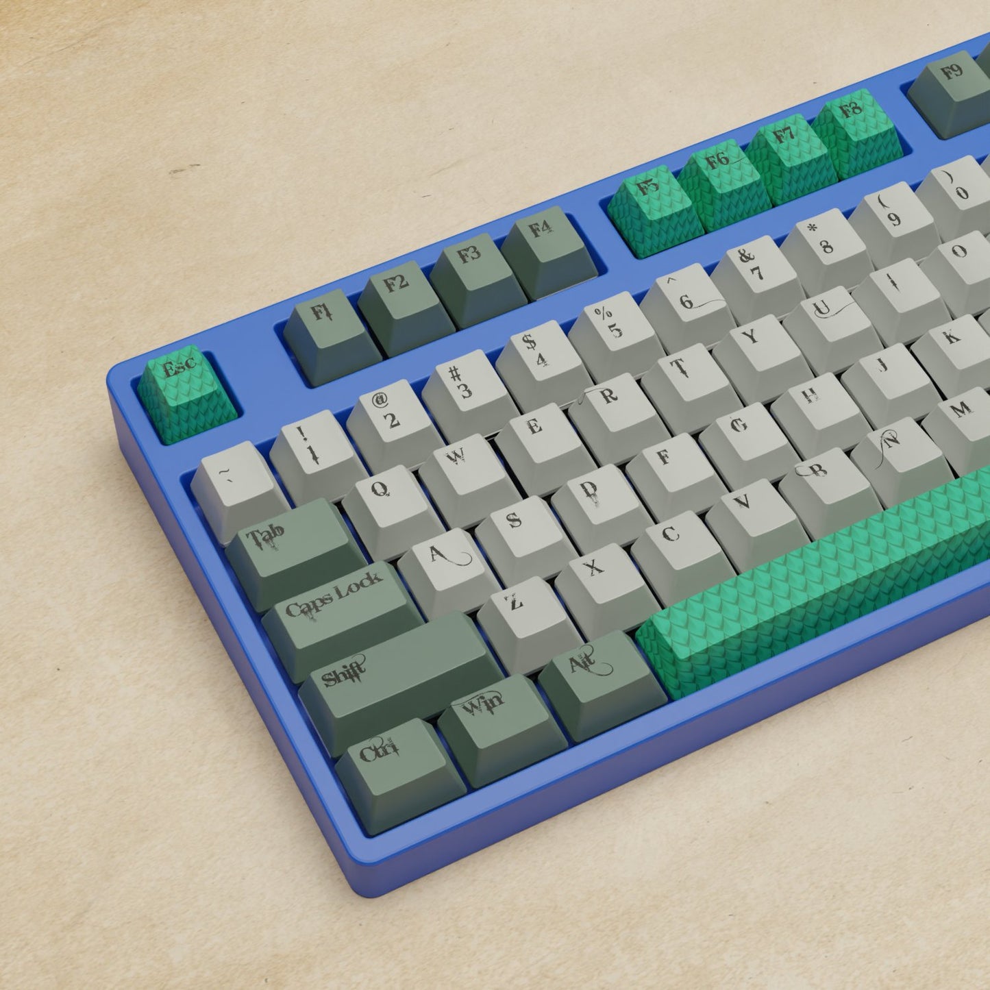 Alpha 108 - 100% Dragon Scale Mechanical Keyboard - Goblintechkeys