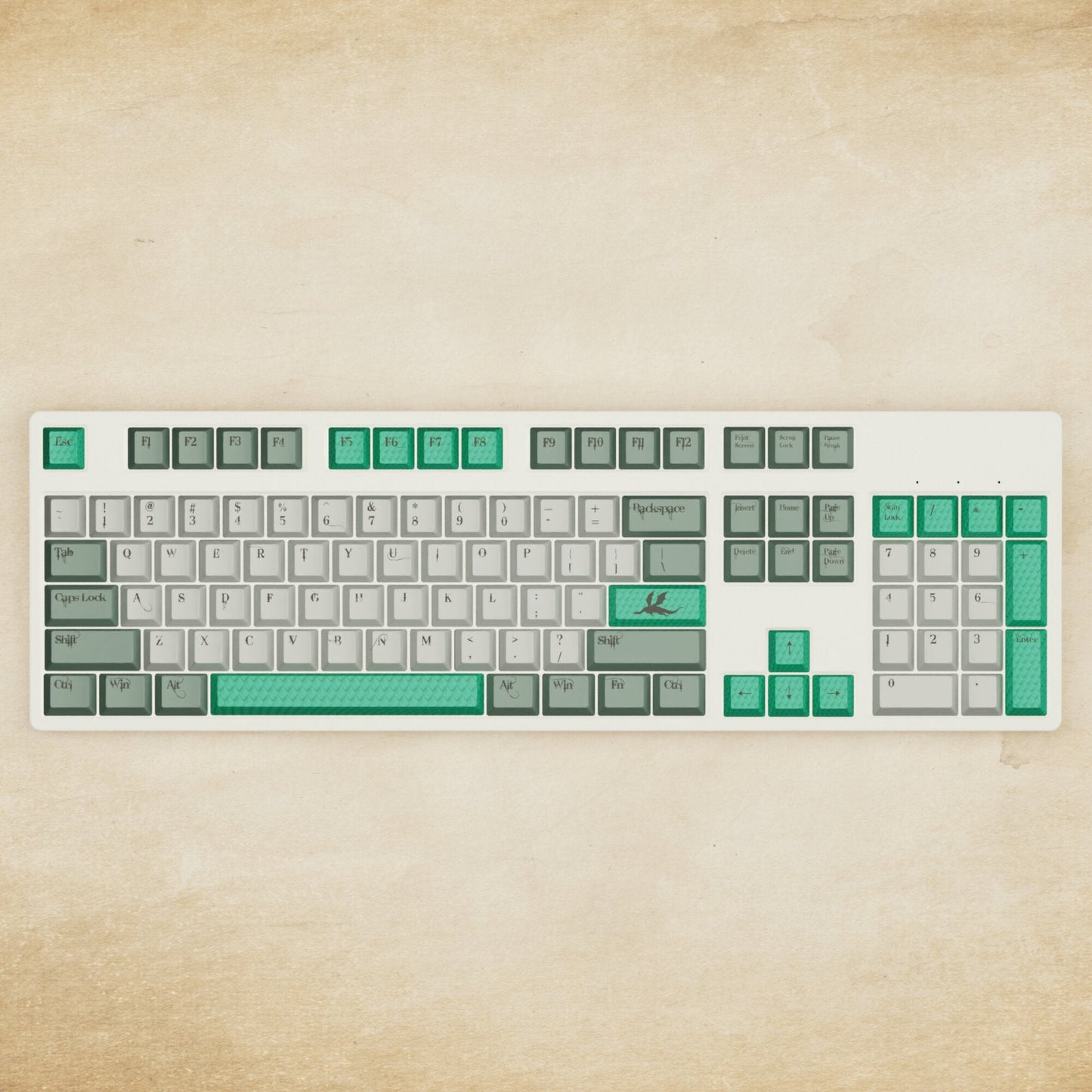 Alpha 108 - 100% Dragon Scale Mechanical Keyboard - Goblintechkeys
