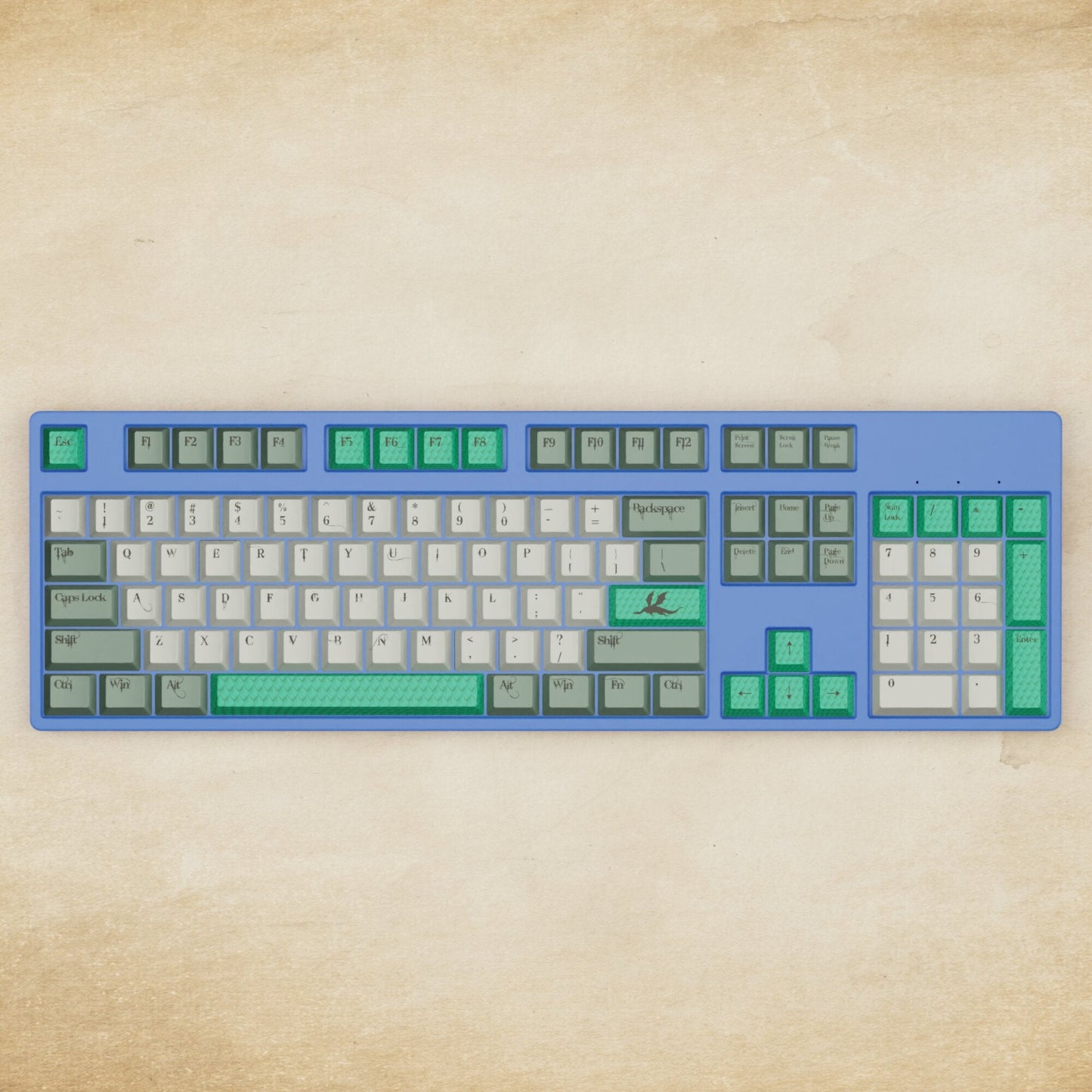 Alpha 108 - 100% Dragon Scale Mechanical Keyboard - Goblintechkeys