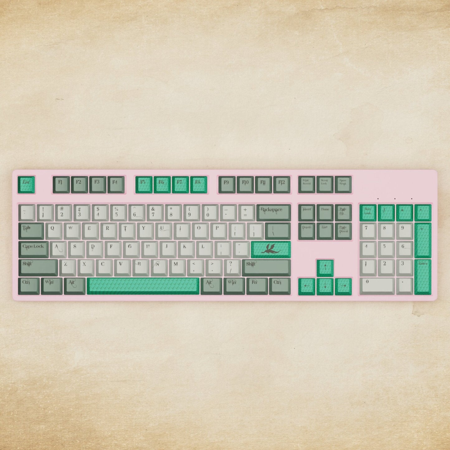 Alpha 108 - 100% Dragon Scale Mechanical Keyboard - Goblintechkeys