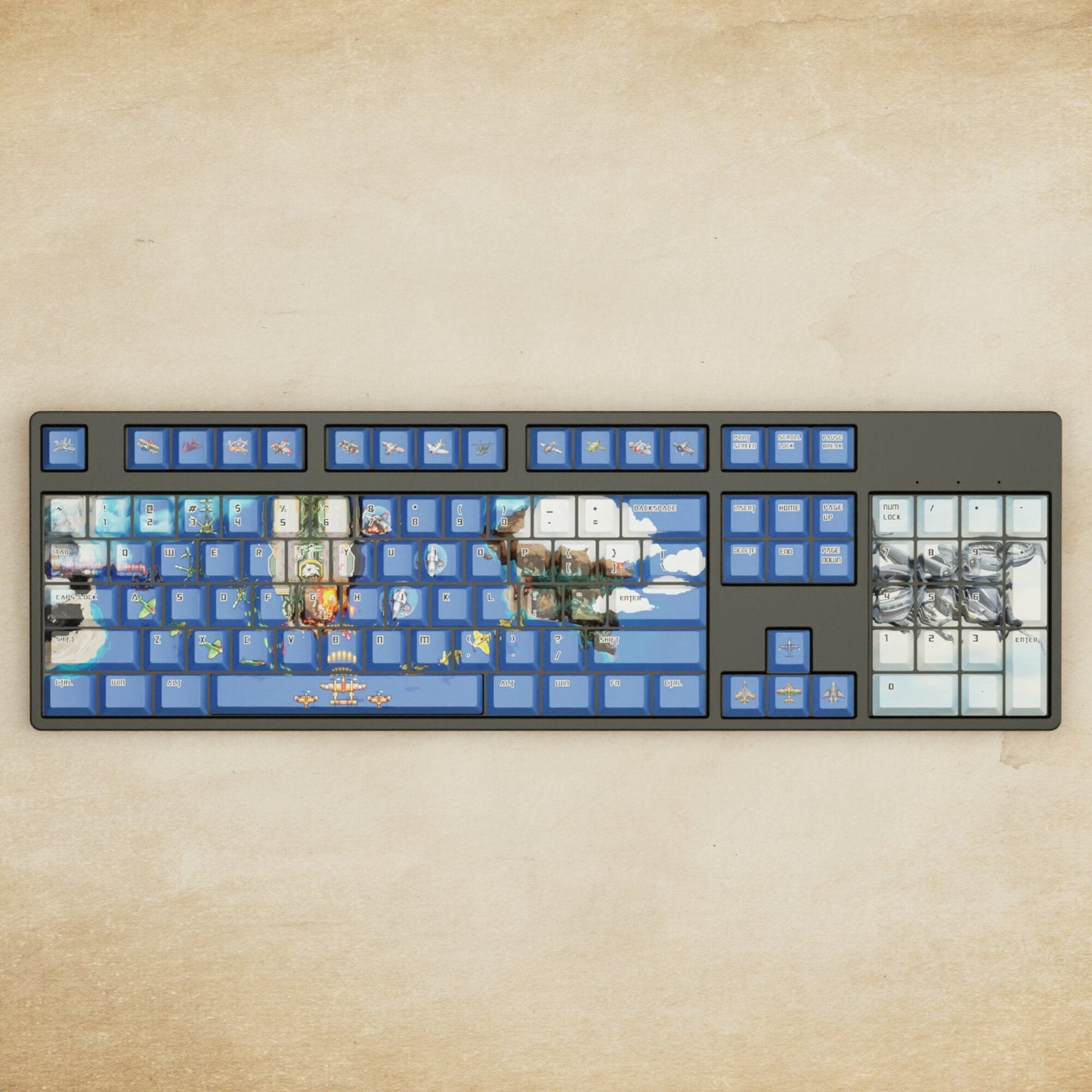Alpha 108 - 100% Fighter Arcade Mechanical Keyboard - Goblintechkeys