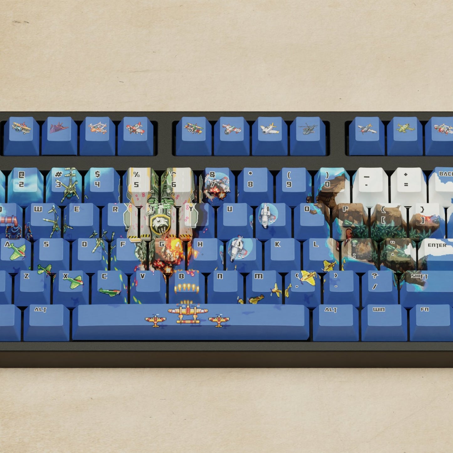 Alpha 108 - 100% Fighter Arcade Mechanical Keyboard - Goblintechkeys