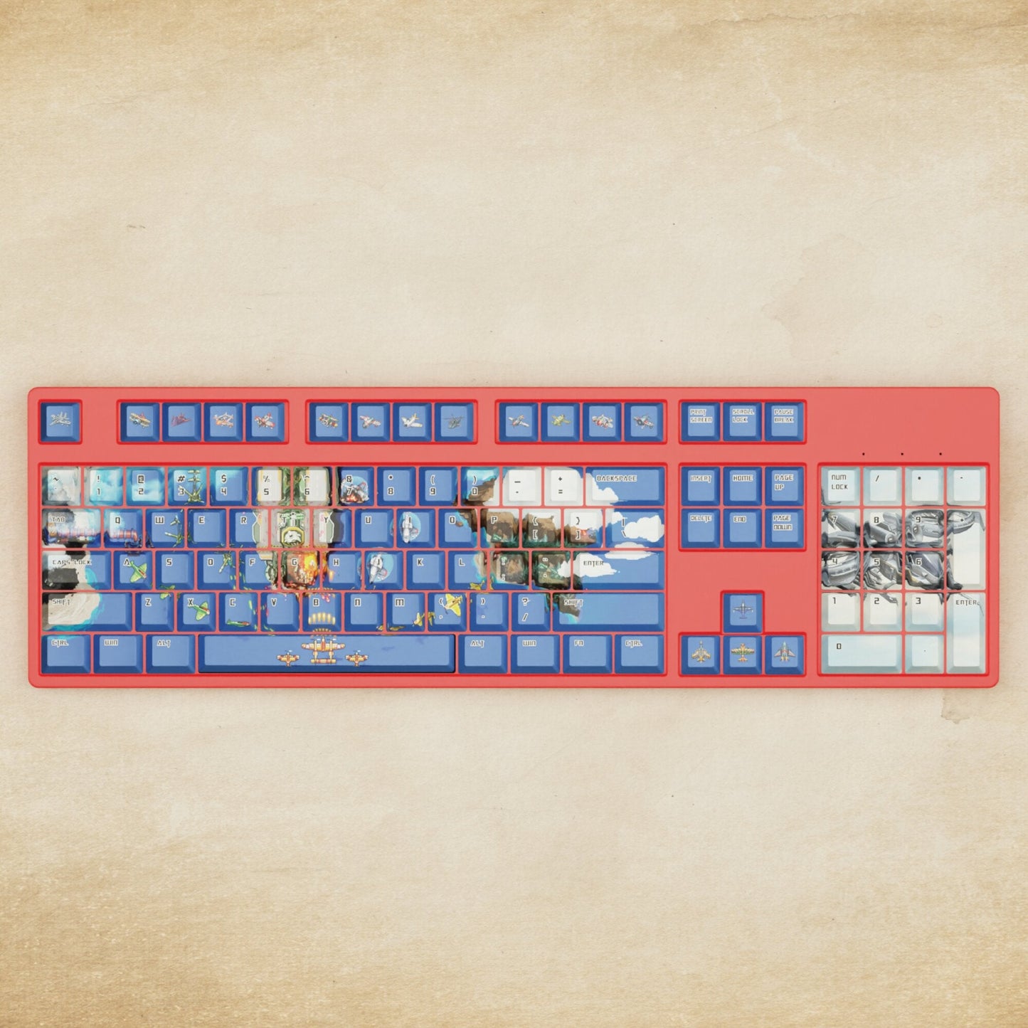 Alpha 108 - 100% Fighter Arcade Mechanical Keyboard - Goblintechkeys