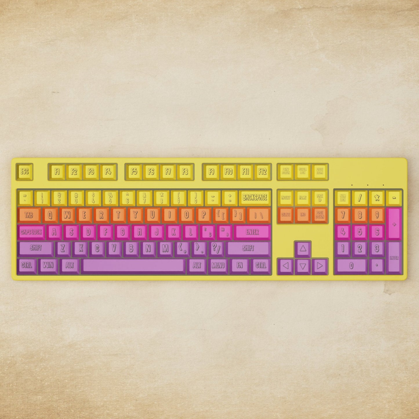 Alpha 108 - 100% Fruit Salad Mechanical Keyboard - Goblintechkeys