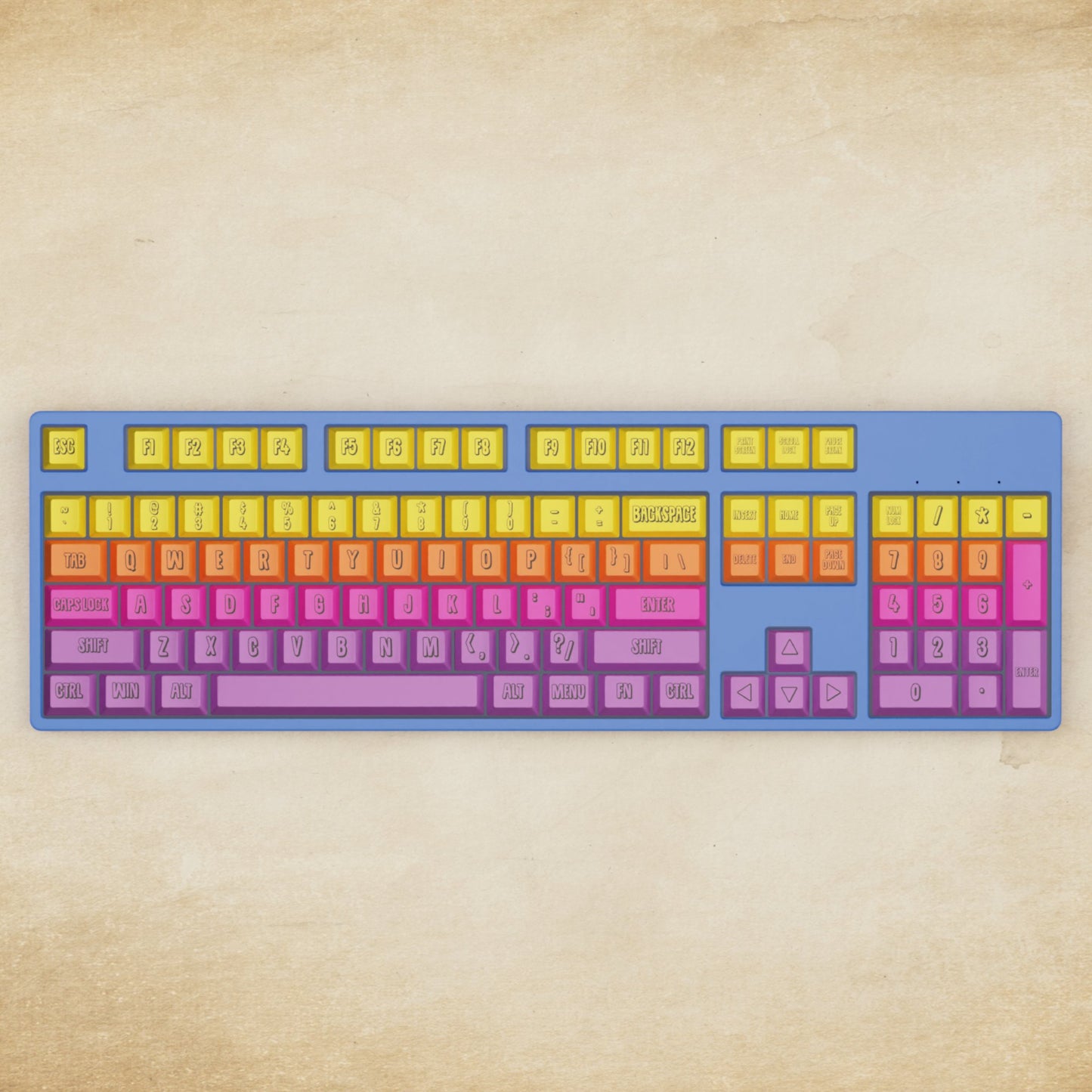 Alpha 108 - 100% Fruit Salad Mechanical Keyboard - Goblintechkeys