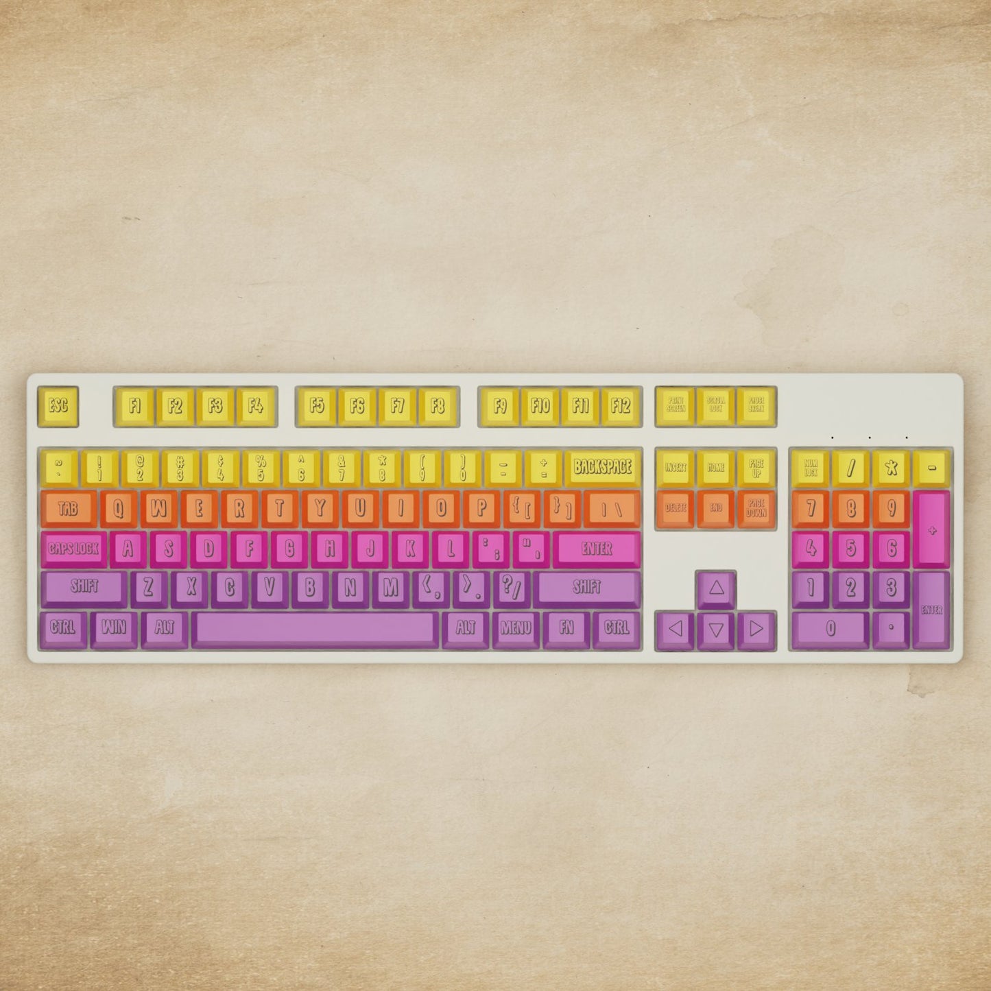 Alpha 108 - 100% Fruit Salad Mechanical Keyboard - Goblintechkeys