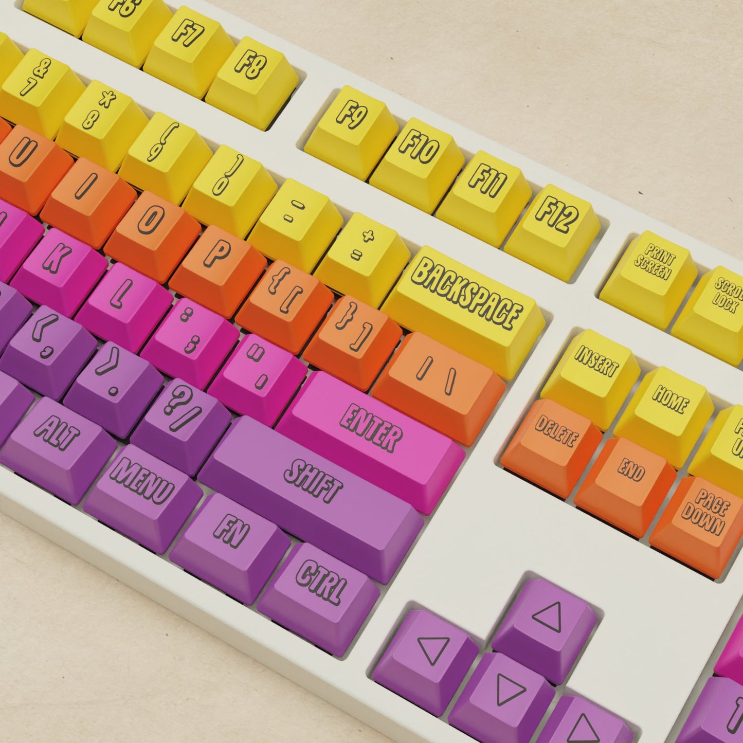 Alpha 108 - 100% Fruit Salad Mechanical Keyboard - Goblintechkeys