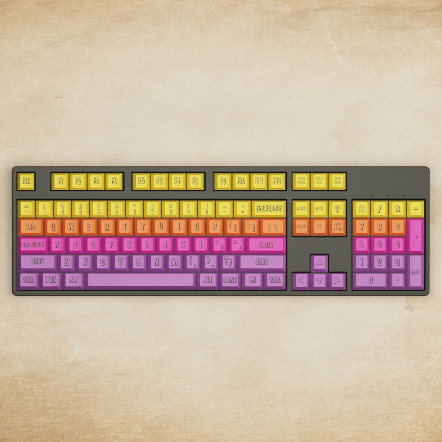 Alpha 108 - 100% Fruit Salad Mechanical Keyboard - Goblintechkeys