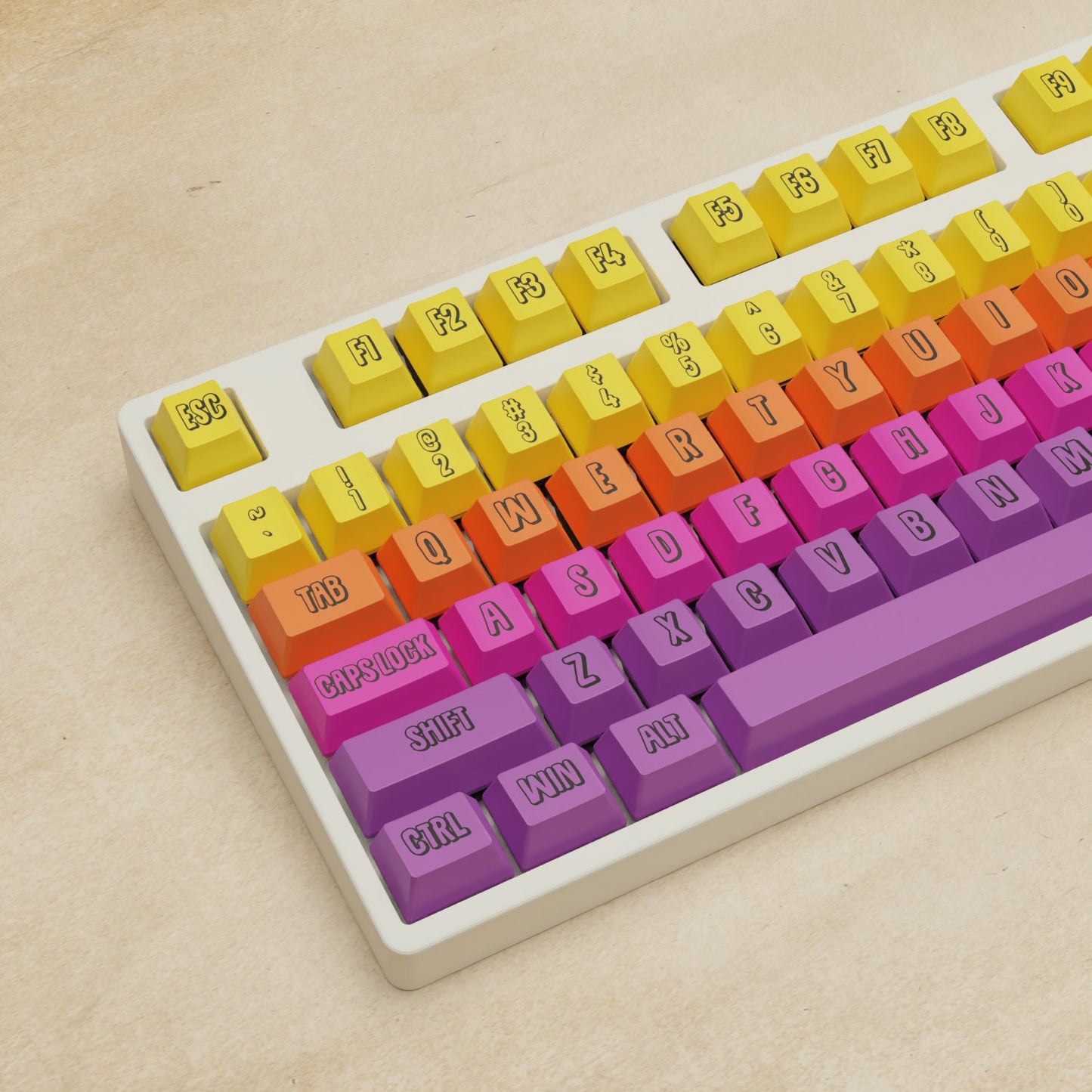 Alpha 108 - 100% Fruit Salad Mechanical Keyboard - Goblintechkeys