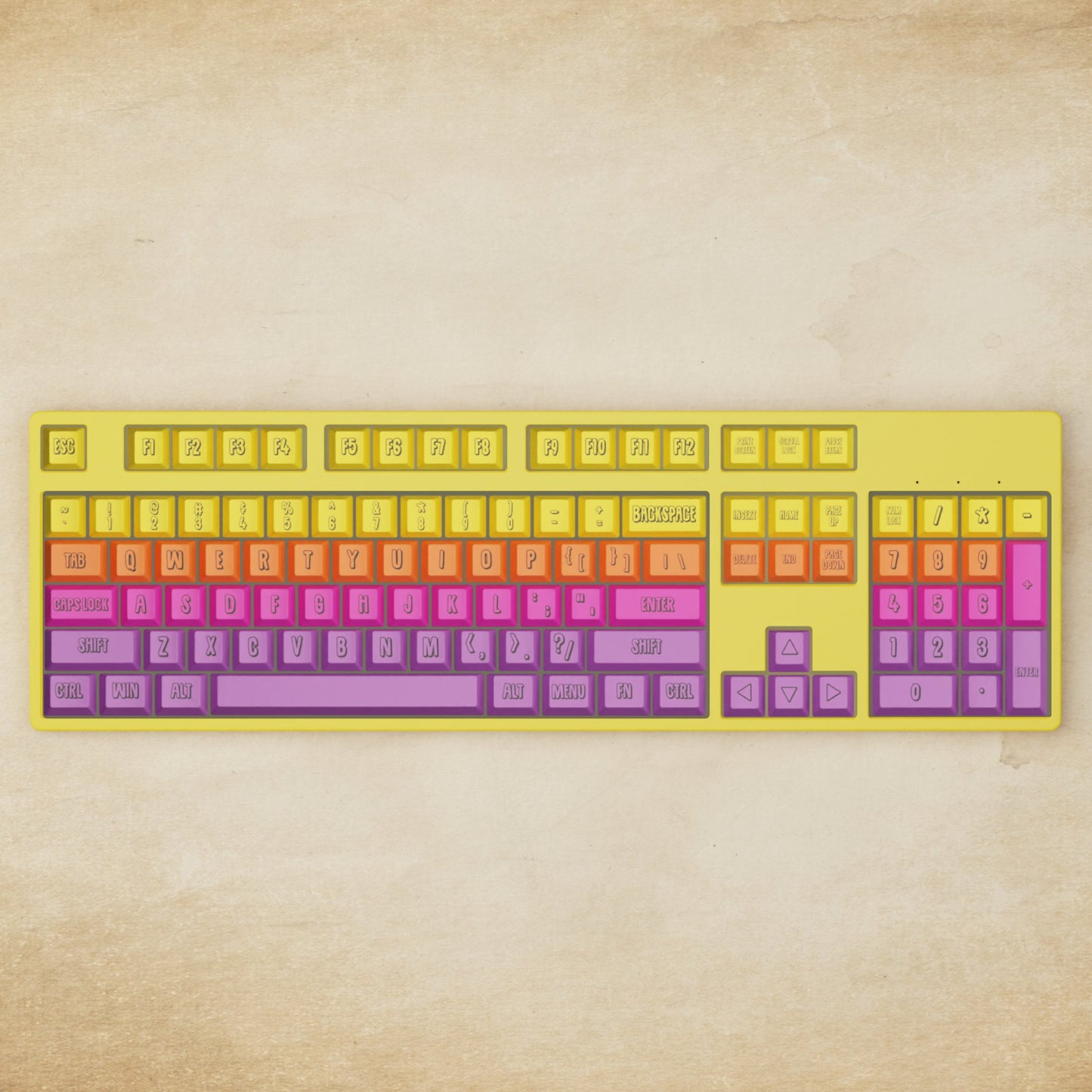 Alpha 108 - 100% Fruit Salad Mechanical Keyboard - Goblintechkeys