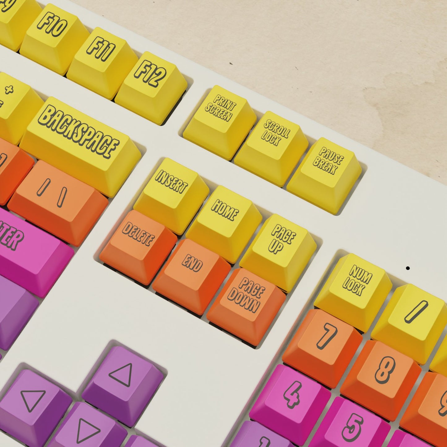 Alpha 108 - 100% Fruit Salad Mechanical Keyboard - Goblintechkeys