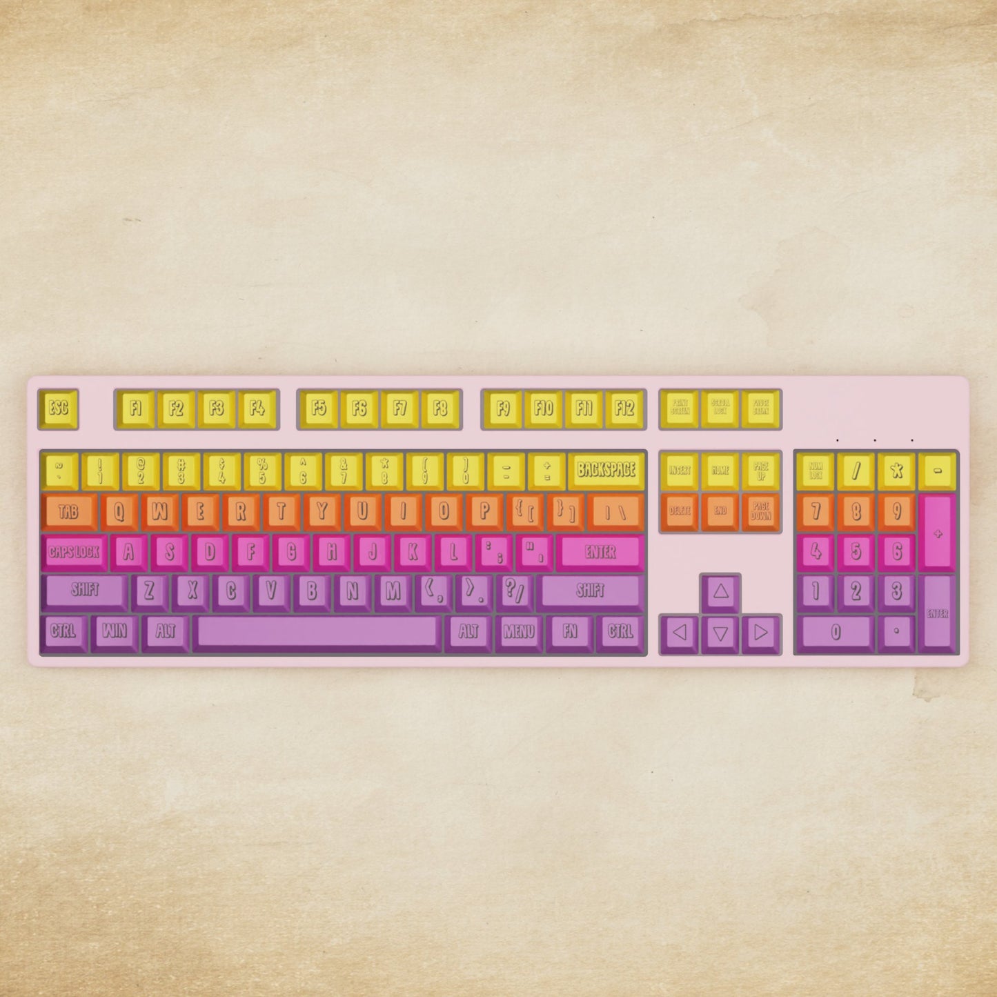 Alpha 108 - 100% Fruit Salad Mechanical Keyboard - Goblintechkeys