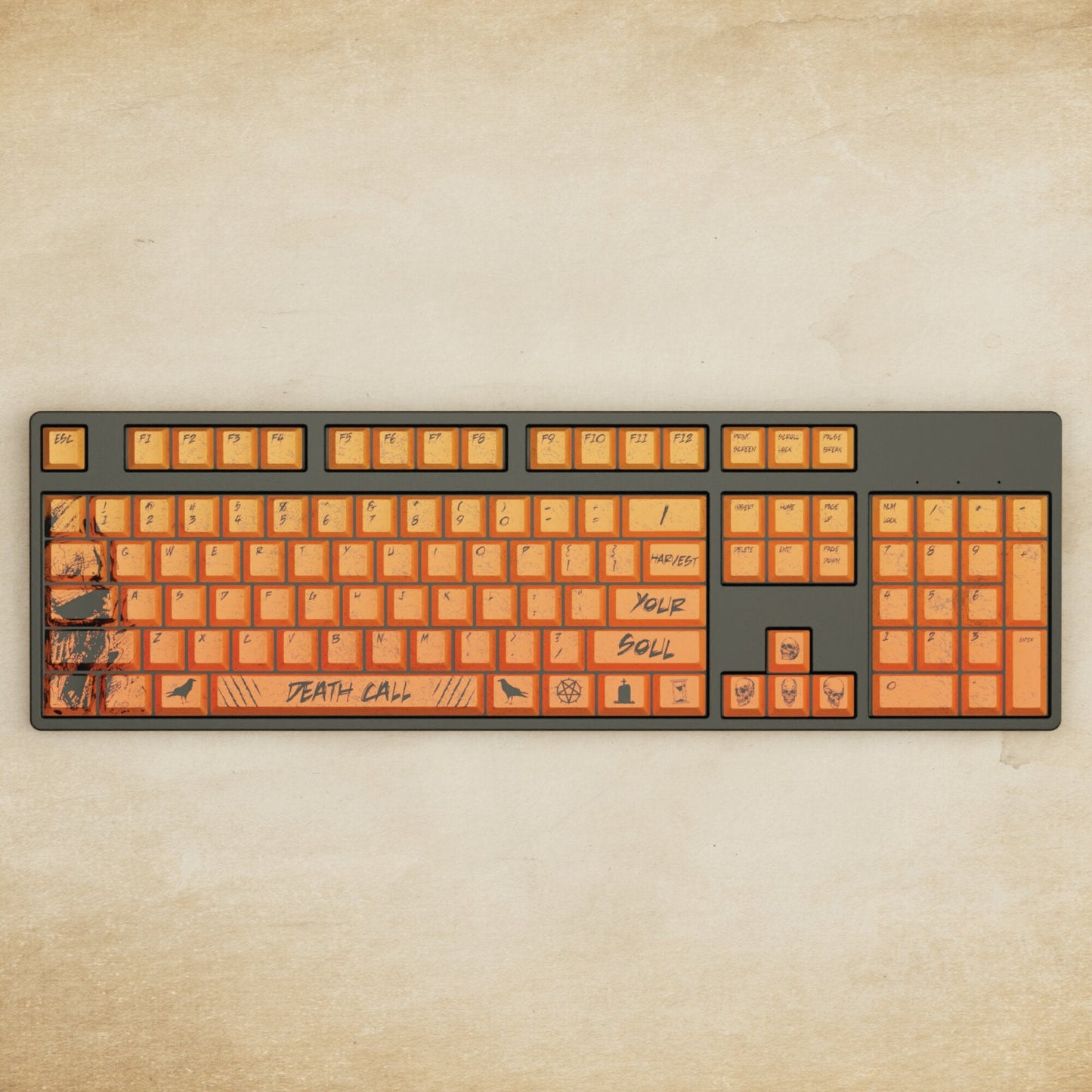 Alpha 108 - 100% Grim Reaper Mechanical Keyboard - Goblintechkeys