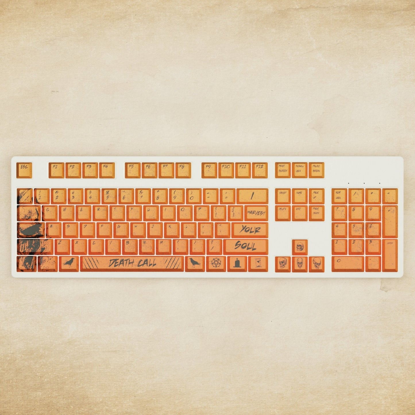 Alpha 108 - 100% Grim Reaper Mechanical Keyboard - Goblintechkeys