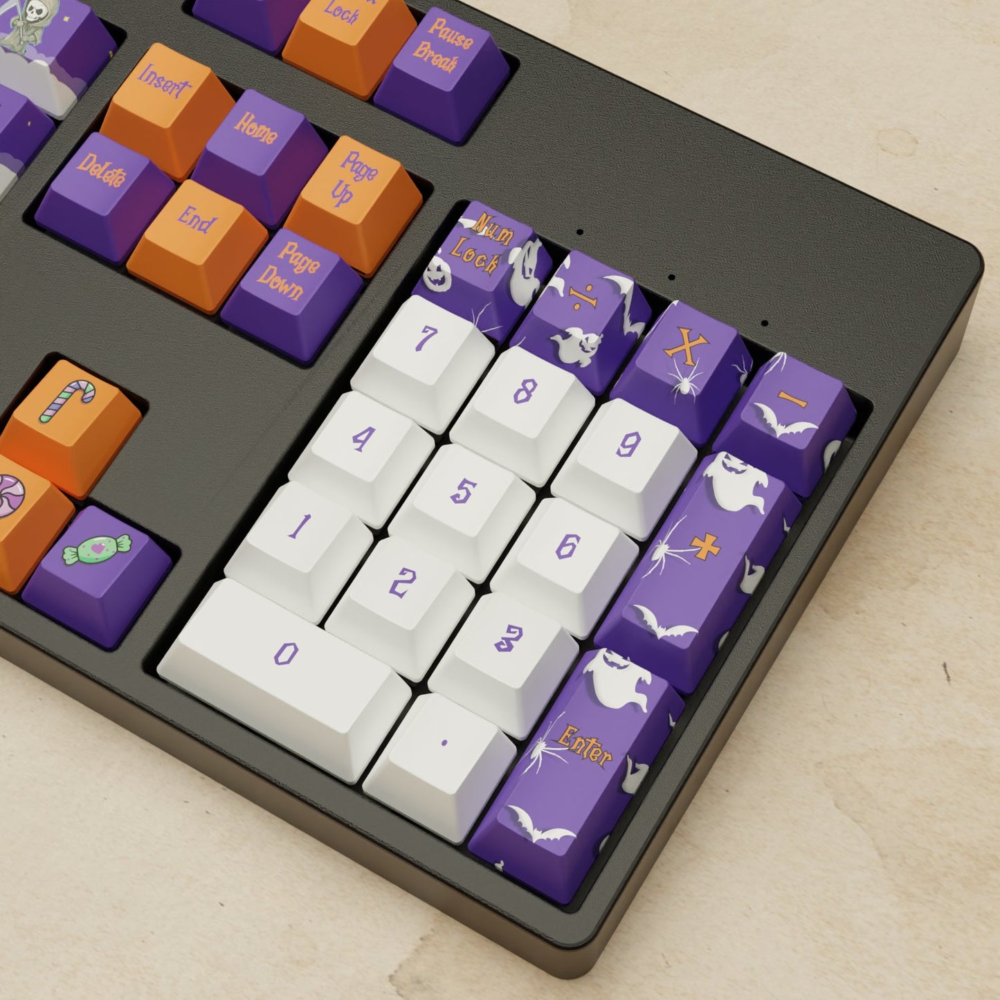 Alpha 108 100% Halloween Mechanical Keyboard - Goblintechkeys