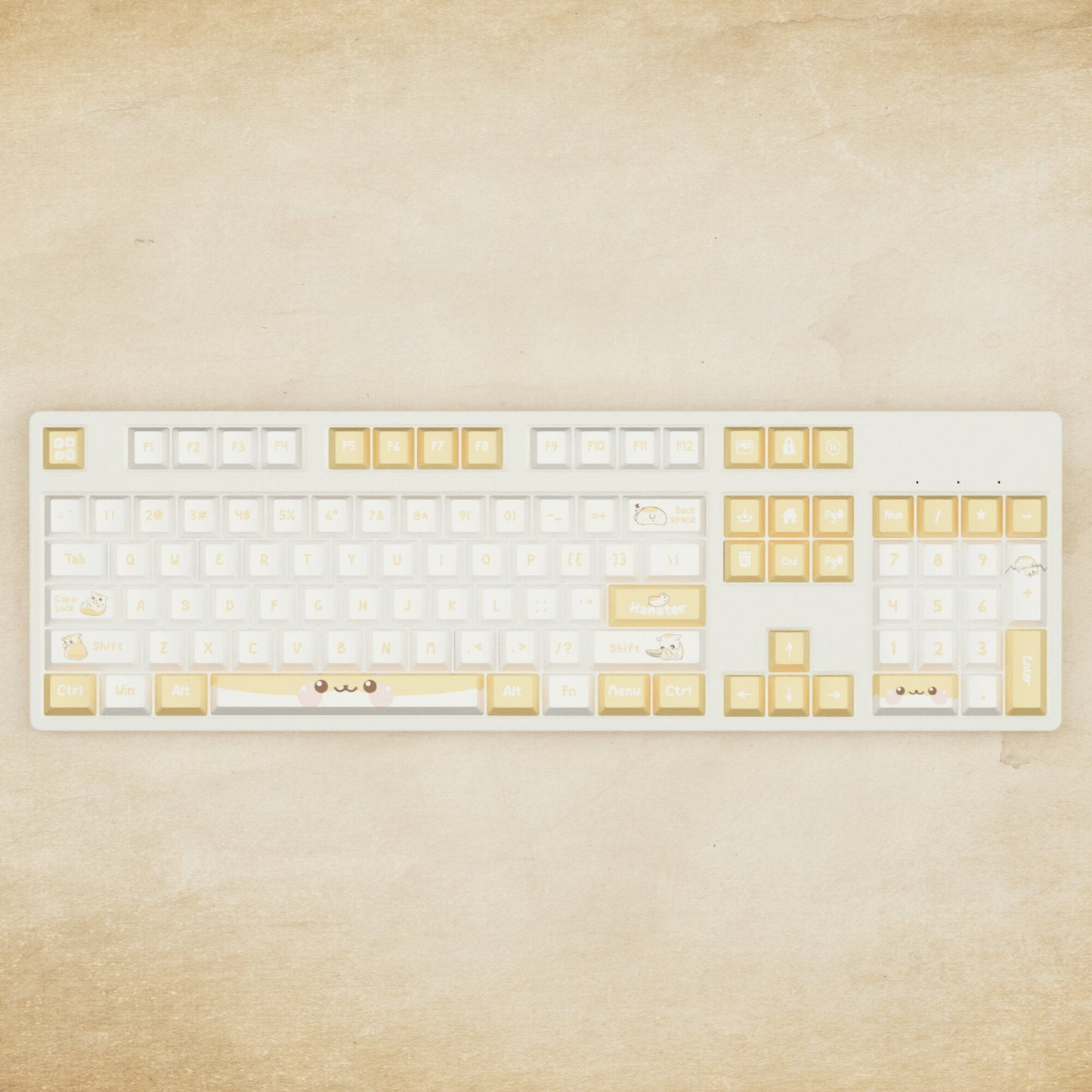 Alpha 108 - 100% Hamster Mechanical Keyboard - Goblintechkeys