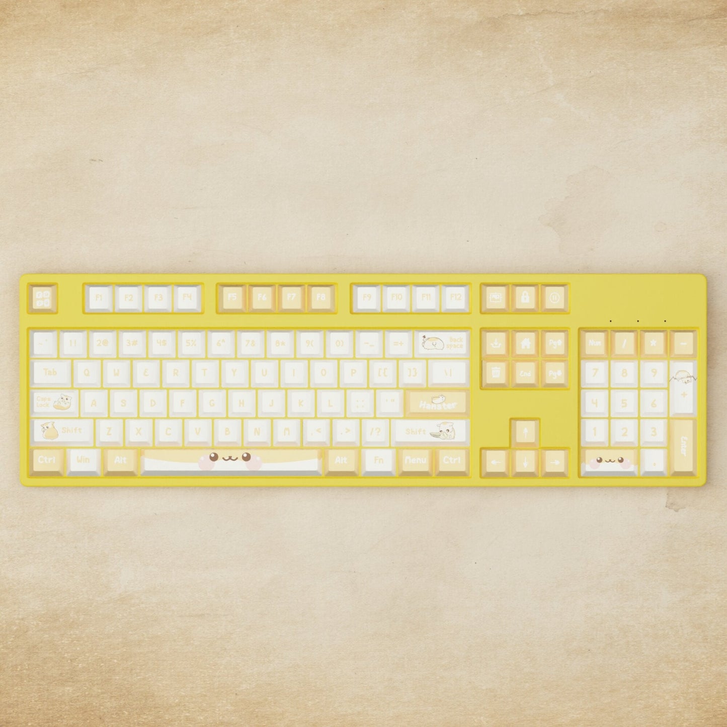 Alpha 108 - 100% Hamster Mechanical Keyboard - Goblintechkeys