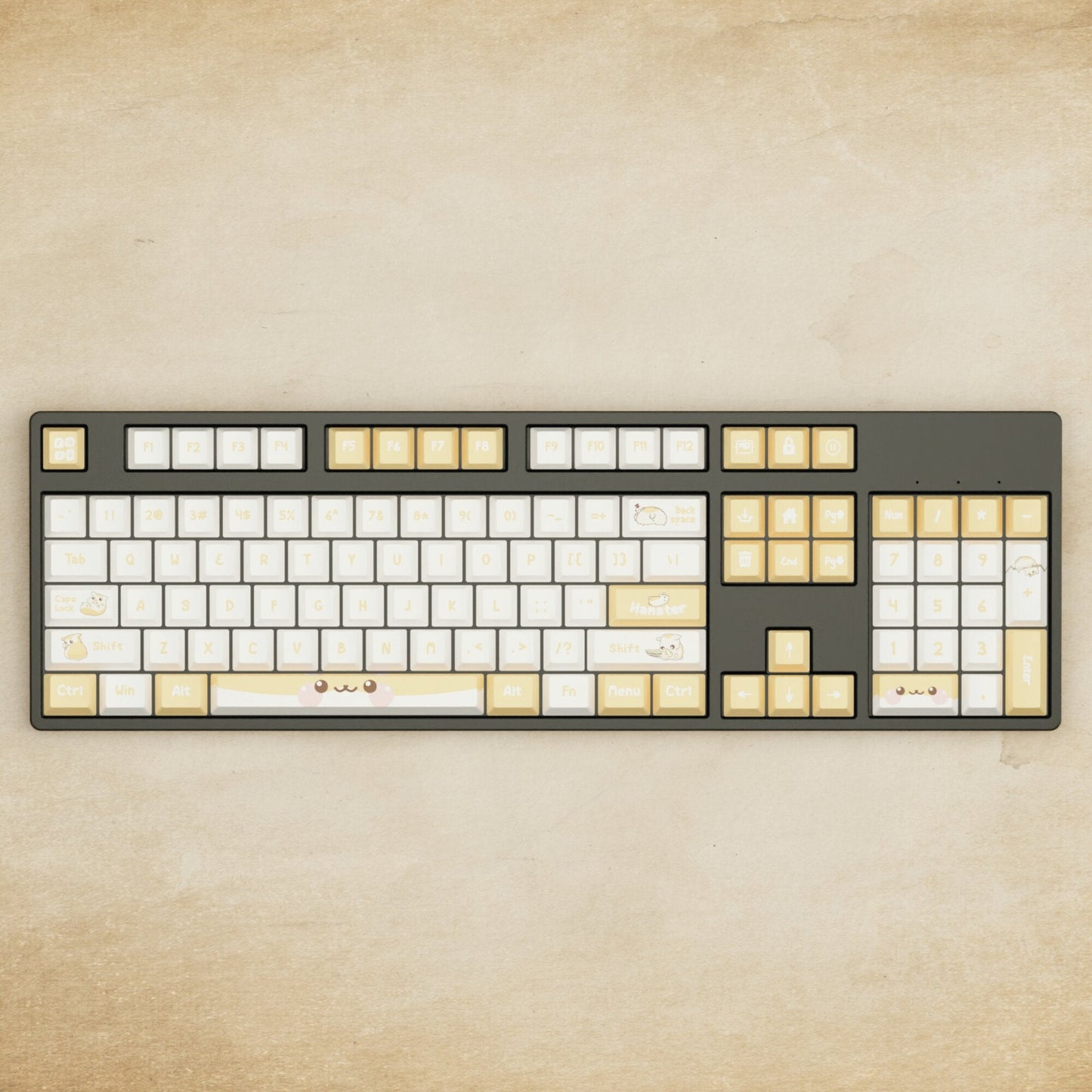 Alpha 108 - 100% Hamster Mechanical Keyboard - Goblintechkeys