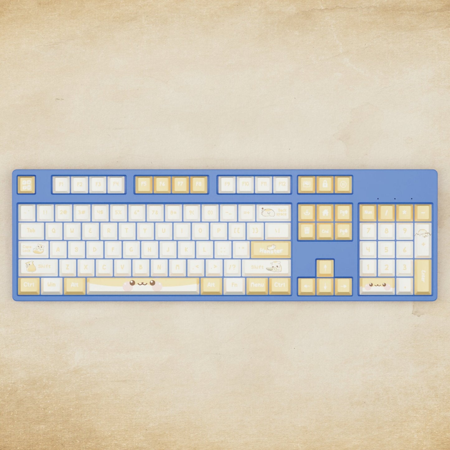 Alpha 108 - 100% Hamster Mechanical Keyboard - Goblintechkeys