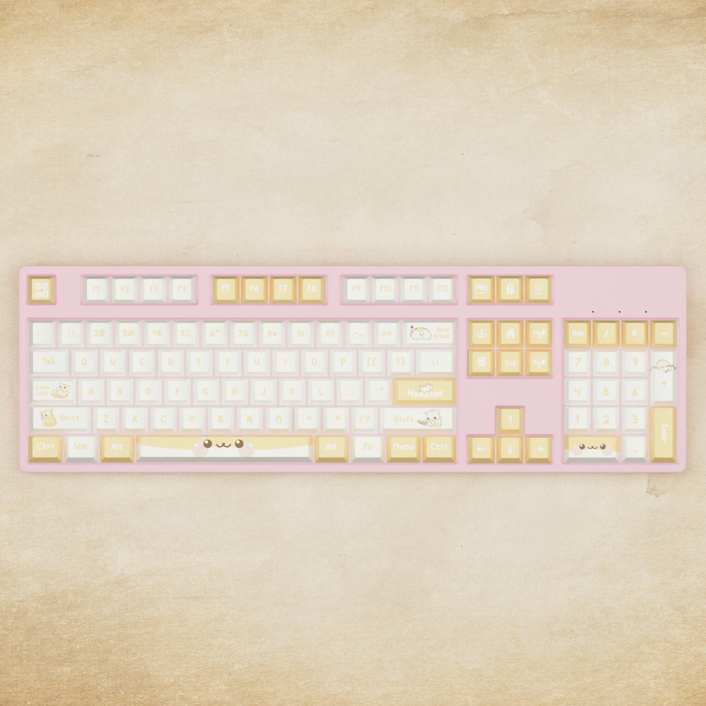 Alpha 108 - 100% Hamster Mechanical Keyboard - Goblintechkeys