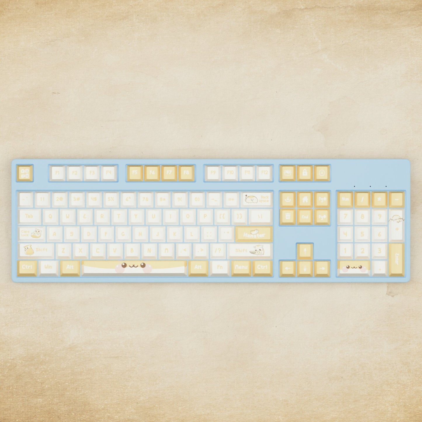 Alpha 108 - 100% Hamster Mechanical Keyboard - Goblintechkeys