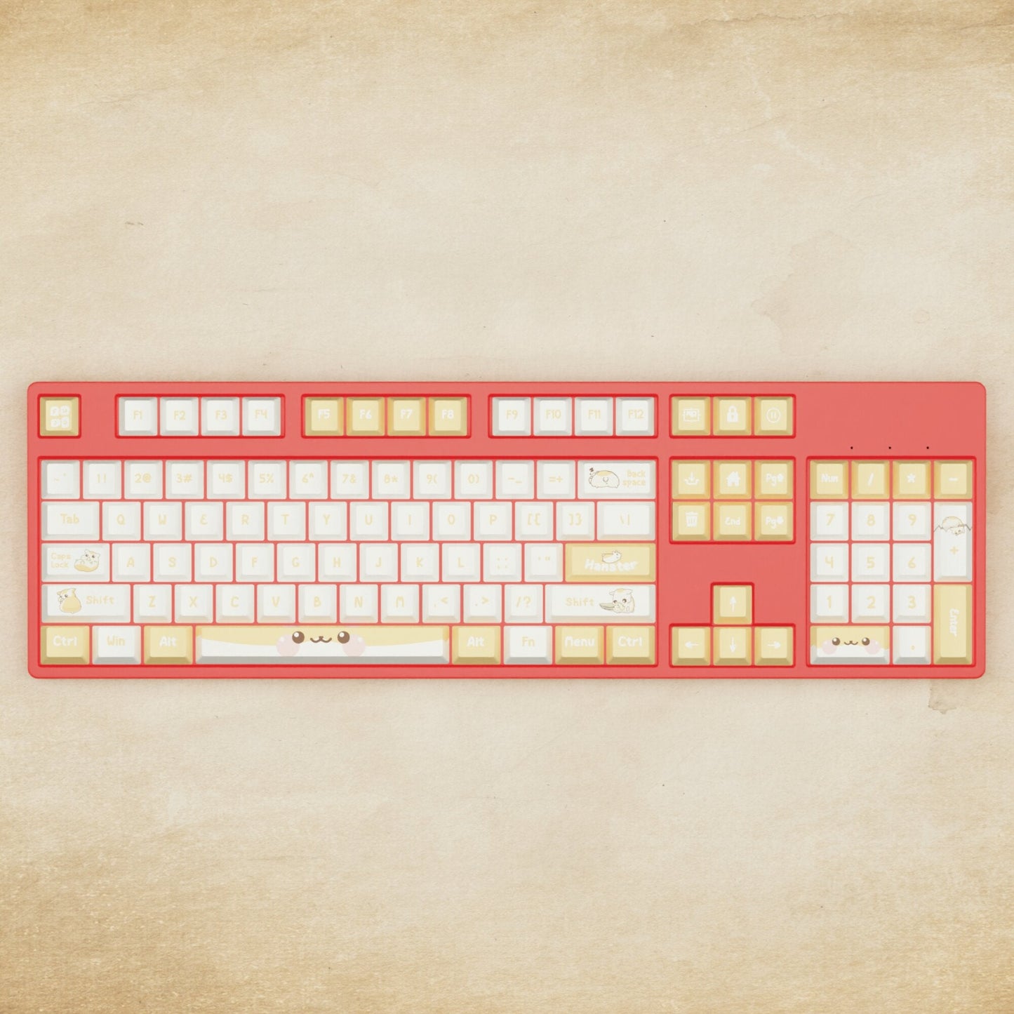Alpha 108 - 100% Hamster Mechanical Keyboard - Goblintechkeys