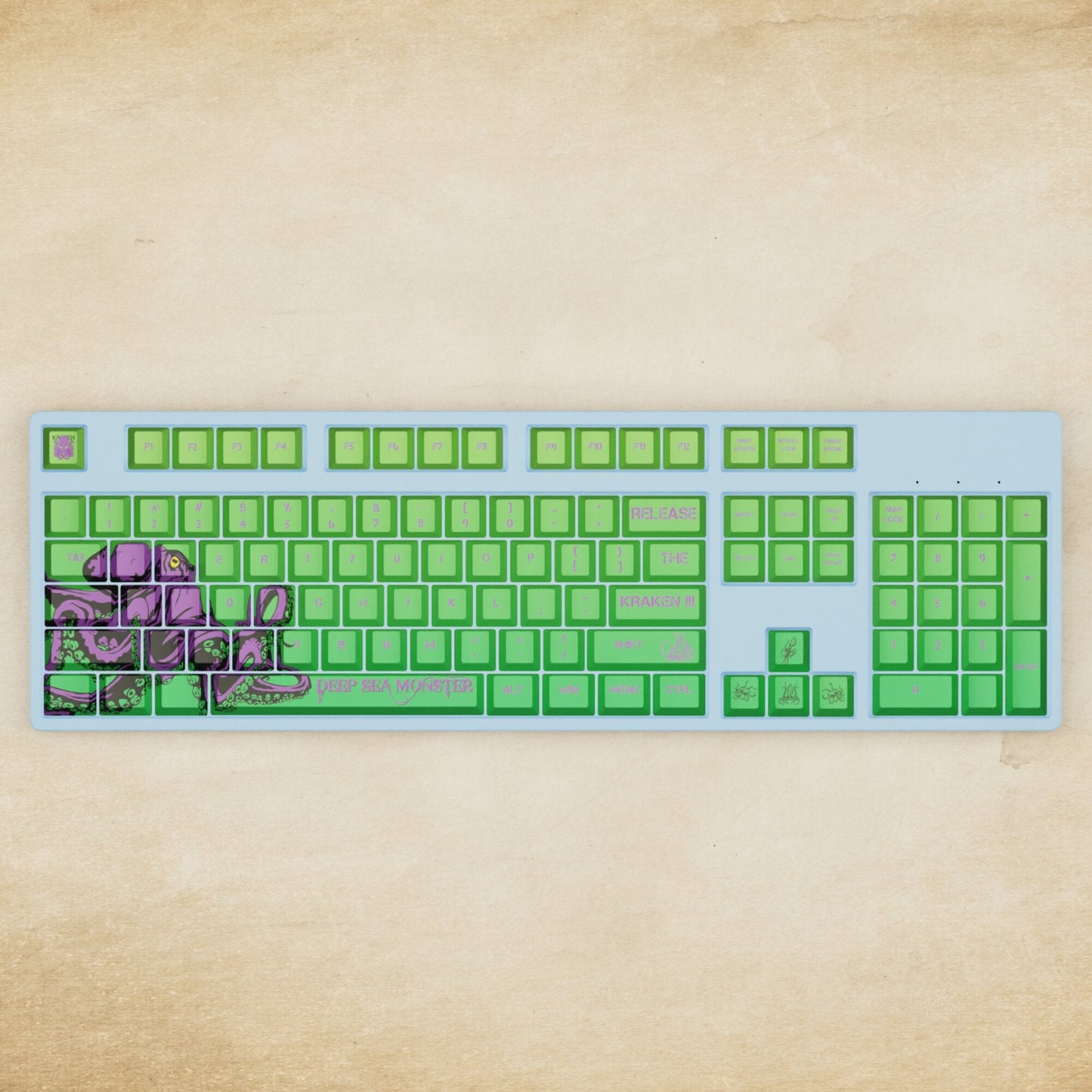 Alpha 108 - 100% Kraken Mechanical Keyboard - Goblintechkeys