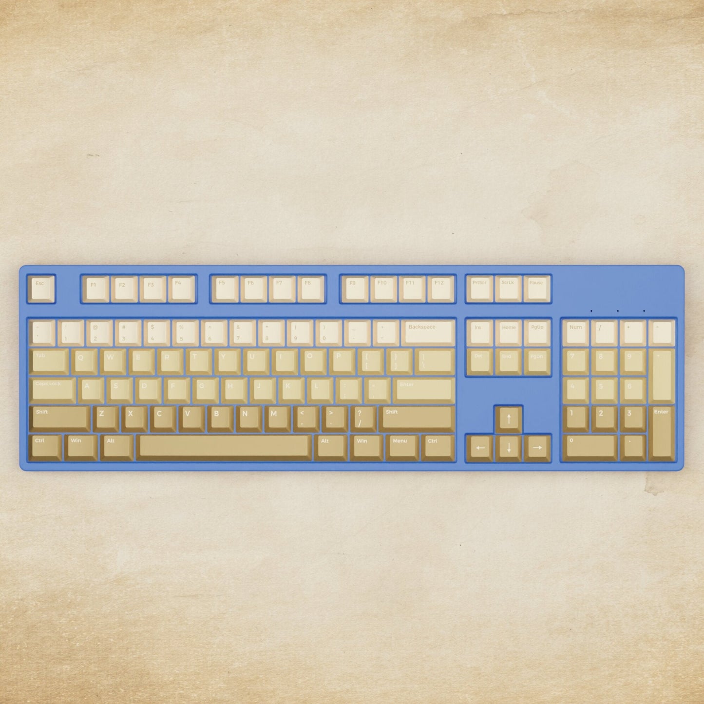 Alpha 108 - 100% Latte Mechanical Keyboard - Goblintechkeys