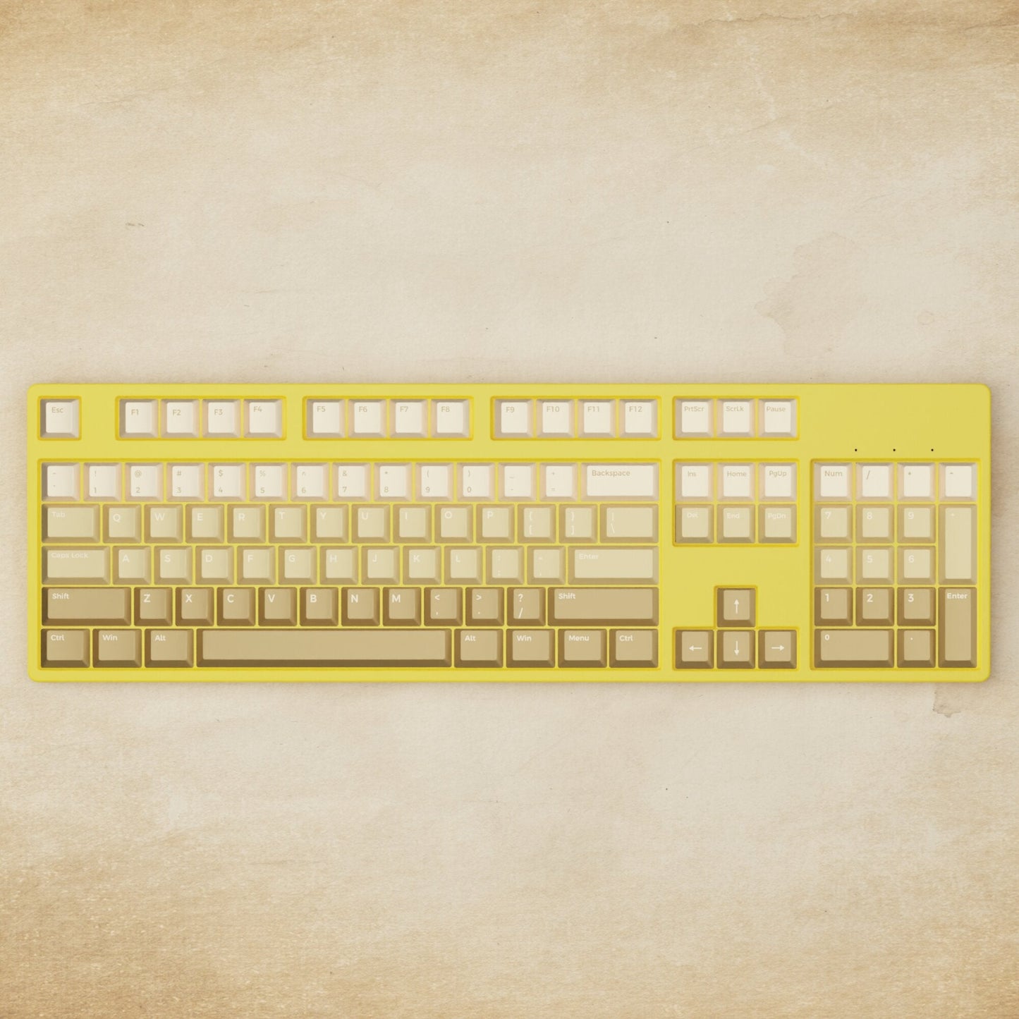 Alpha 108 - 100% Latte Mechanical Keyboard - Goblintechkeys