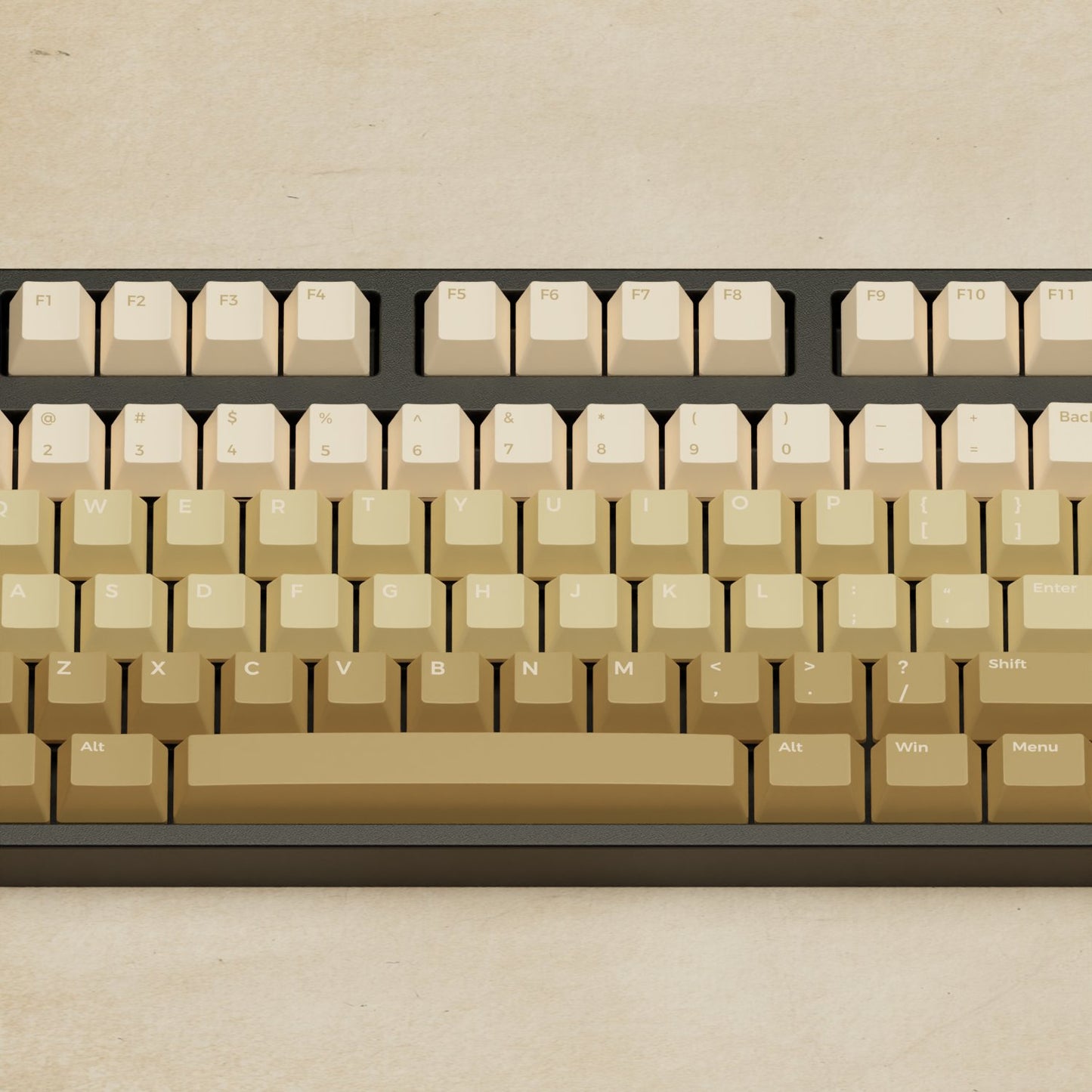 Alpha 108 - 100% Latte Mechanical Keyboard - Goblintechkeys