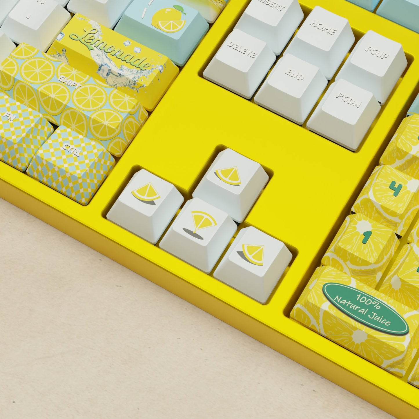 Alpha 108 - 100% Lemonade Mechanical Keyboard - Goblintechkeys