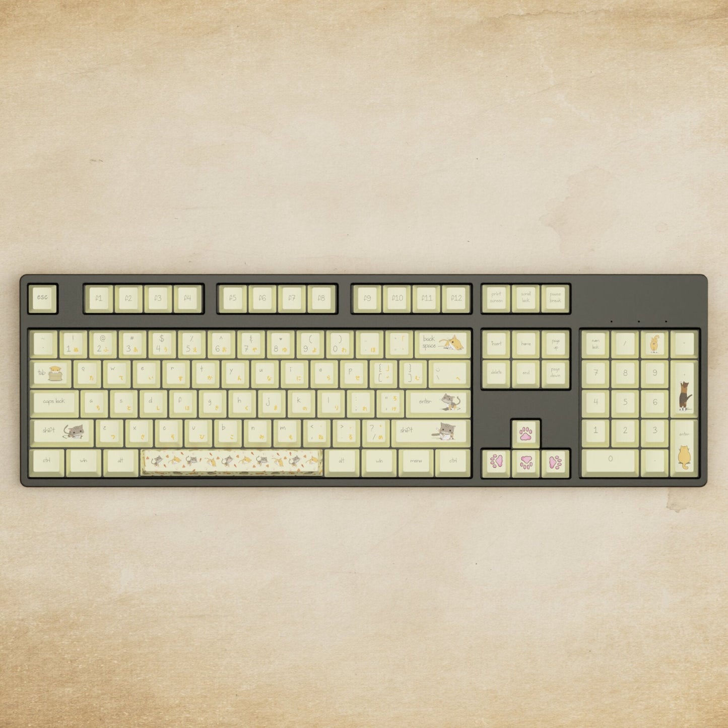 Alpha 108 - 100% Meowcaps Mechanical Keyboard - Goblintechkeys