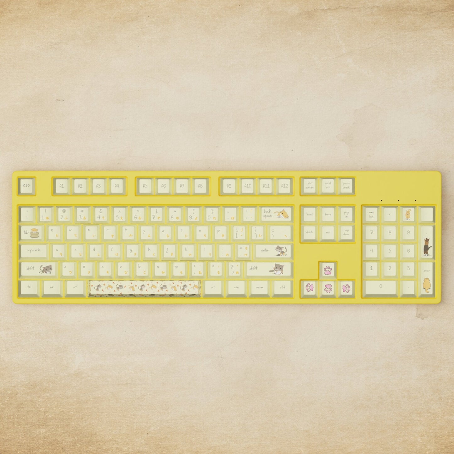 Alpha 108 - 100% Meowcaps Mechanical Keyboard - Goblintechkeys