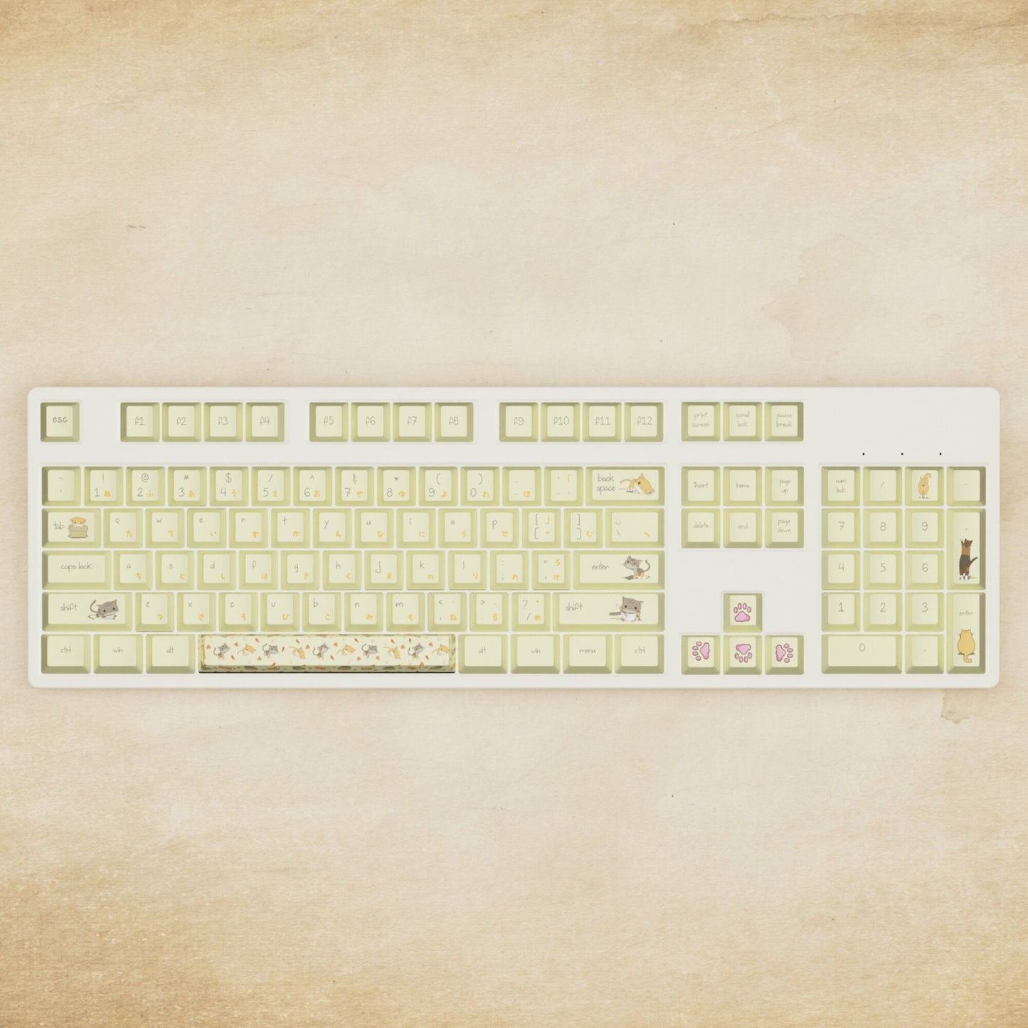 Alpha 108 - 100% Meowcaps Mechanical Keyboard - Goblintechkeys