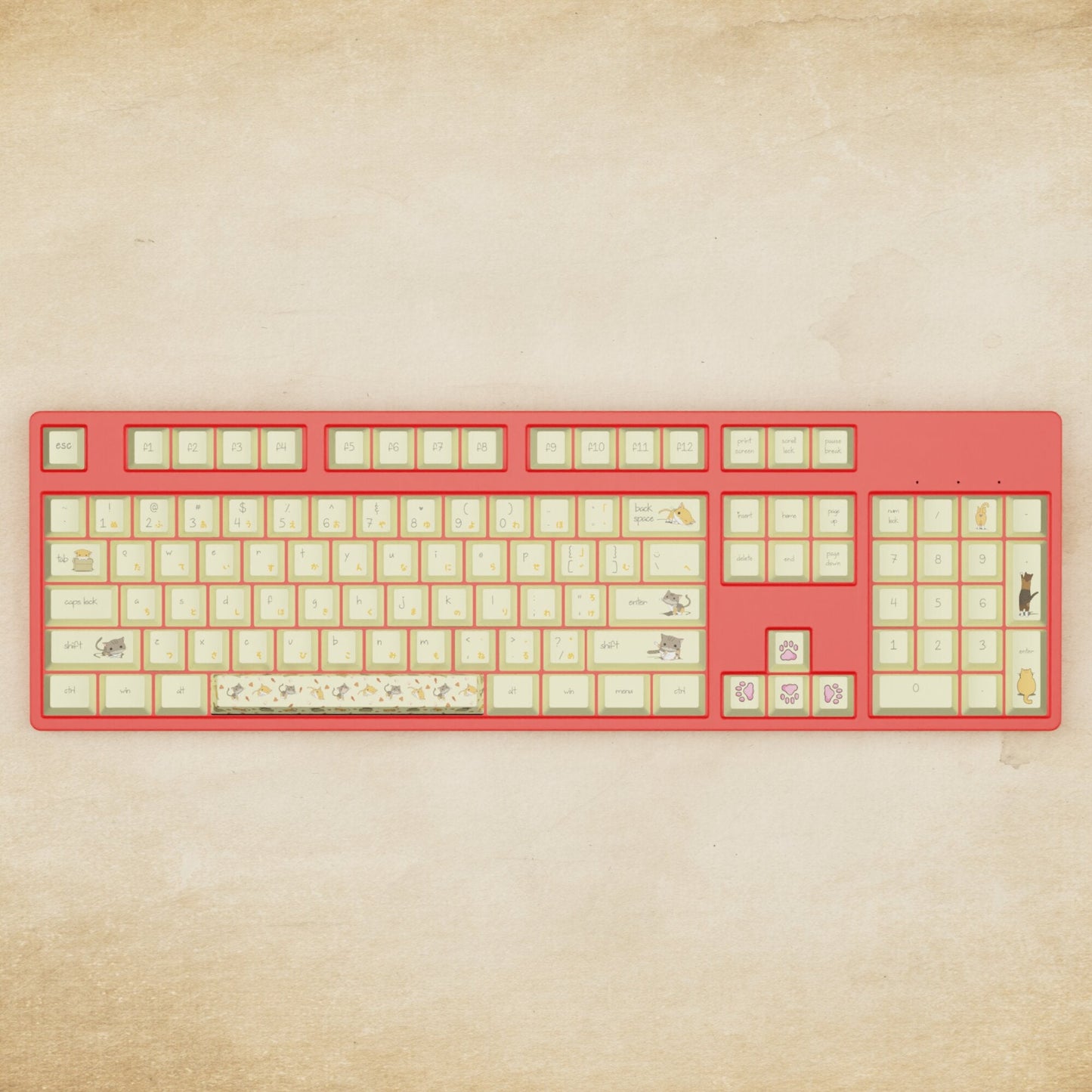 Alpha 108 - 100% Meowcaps Mechanical Keyboard - Goblintechkeys