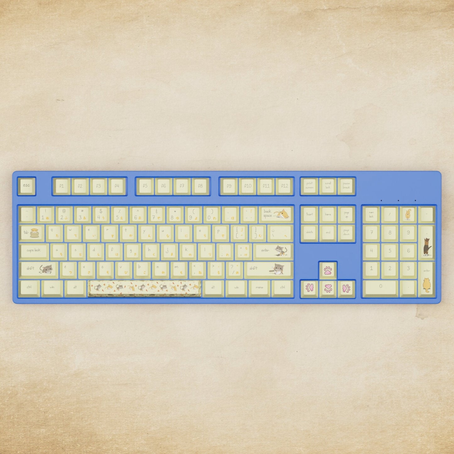Alpha 108 - 100% Meowcaps Mechanical Keyboard - Goblintechkeys