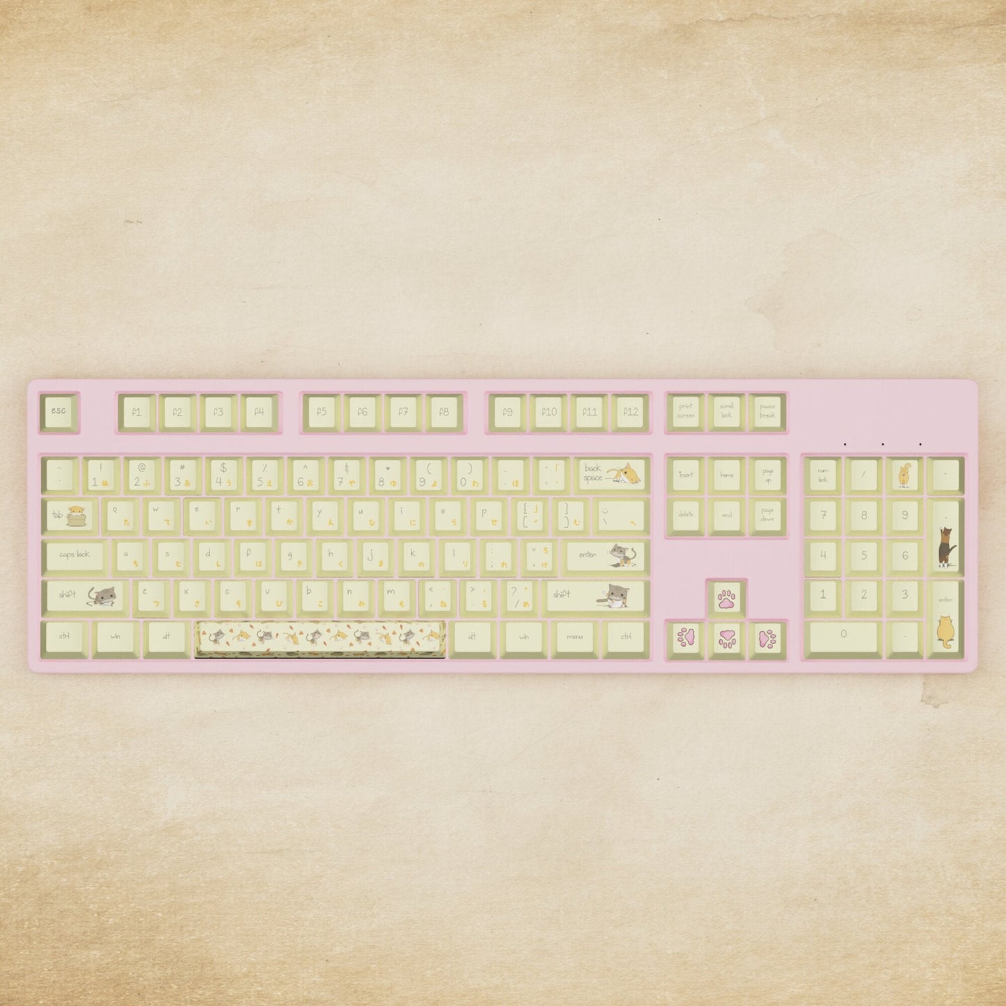 Alpha 108 - 100% Meowcaps Mechanical Keyboard - Goblintechkeys