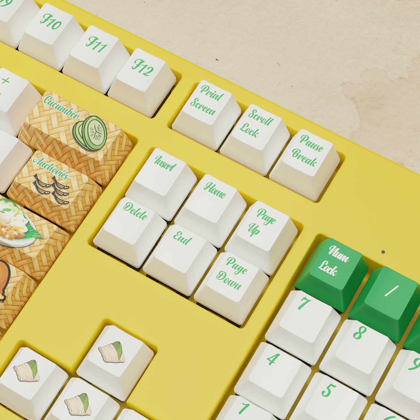 Alpha 108 - 100% Nasi Lemak Mechanical Keyboard - Goblintechkeys