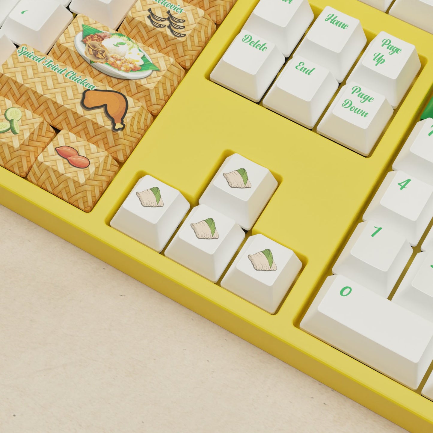Alpha 108 - 100% Nasi Lemak Mechanical Keyboard - Goblintechkeys