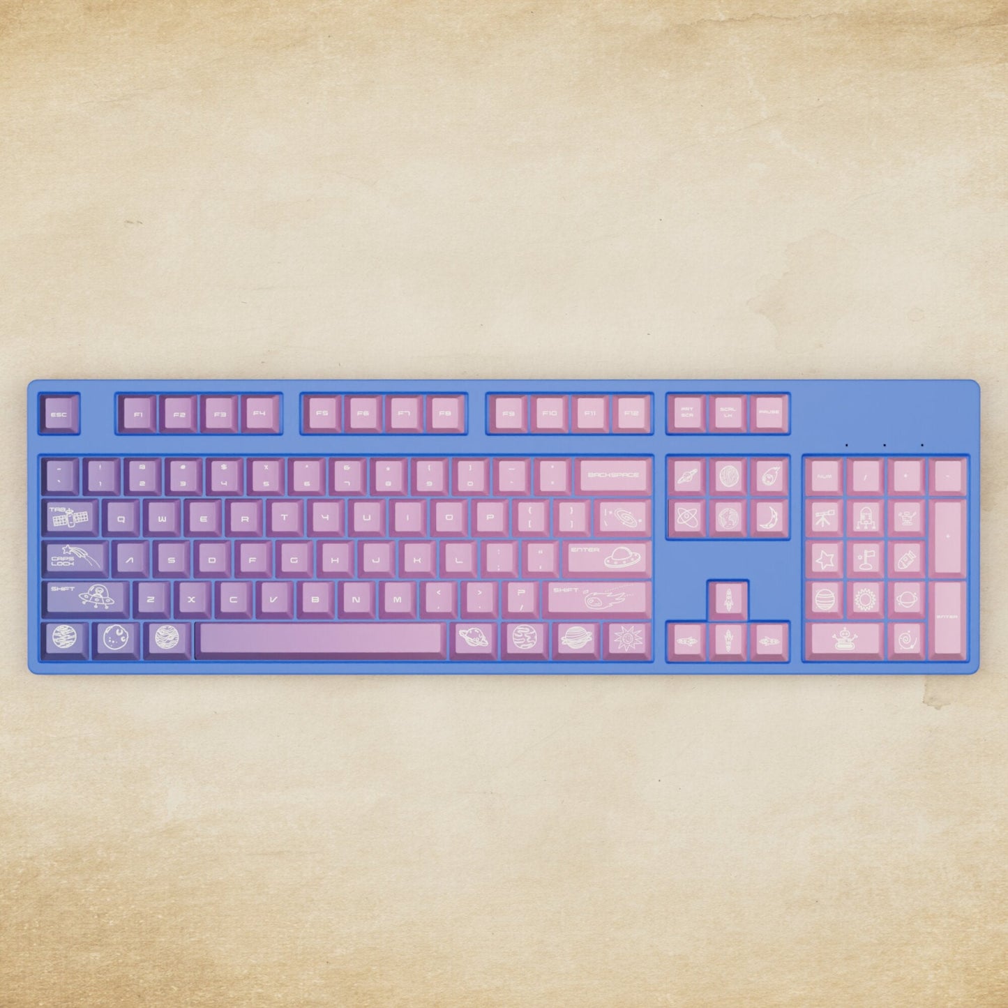 Alpha 108 - 100% Nebula Mechanical Keyboard - Goblintechkeys