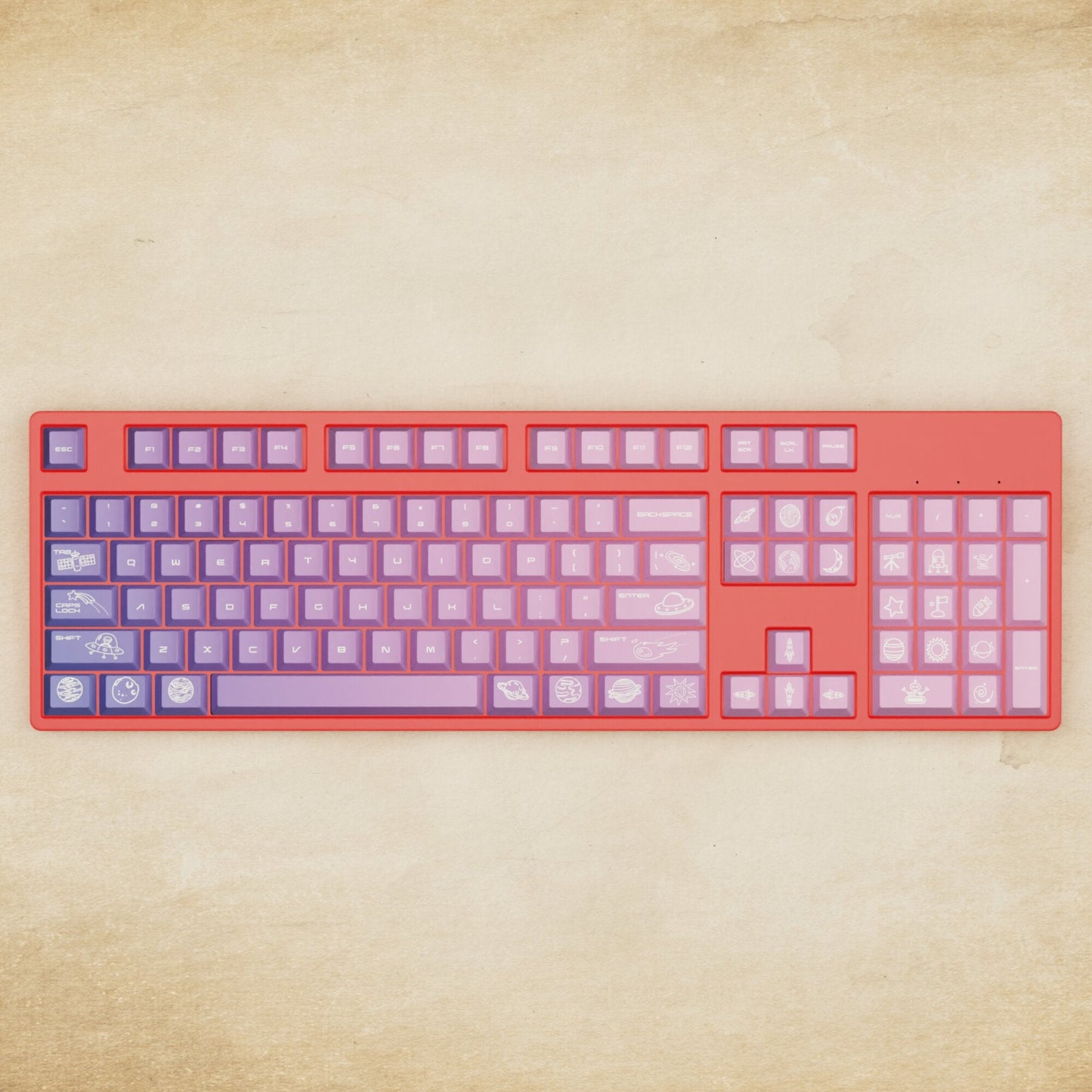Alpha 108 - 100% Nebula Mechanical Keyboard - Goblintechkeys