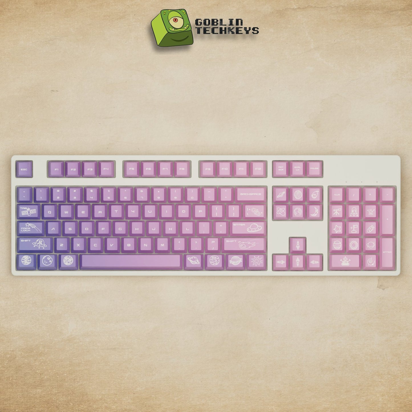 Alpha 108 - 100% Nebula Mechanical Keyboard - Goblintechkeys