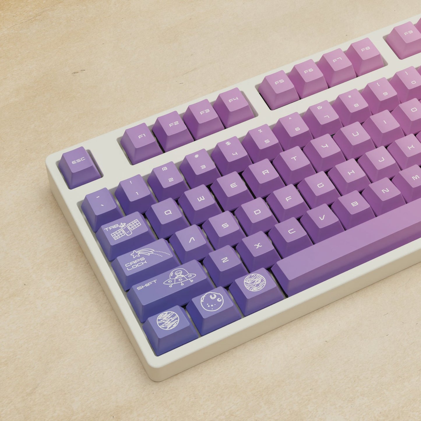 Alpha 108 - 100% Nebula Mechanical Keyboard - Goblintechkeys